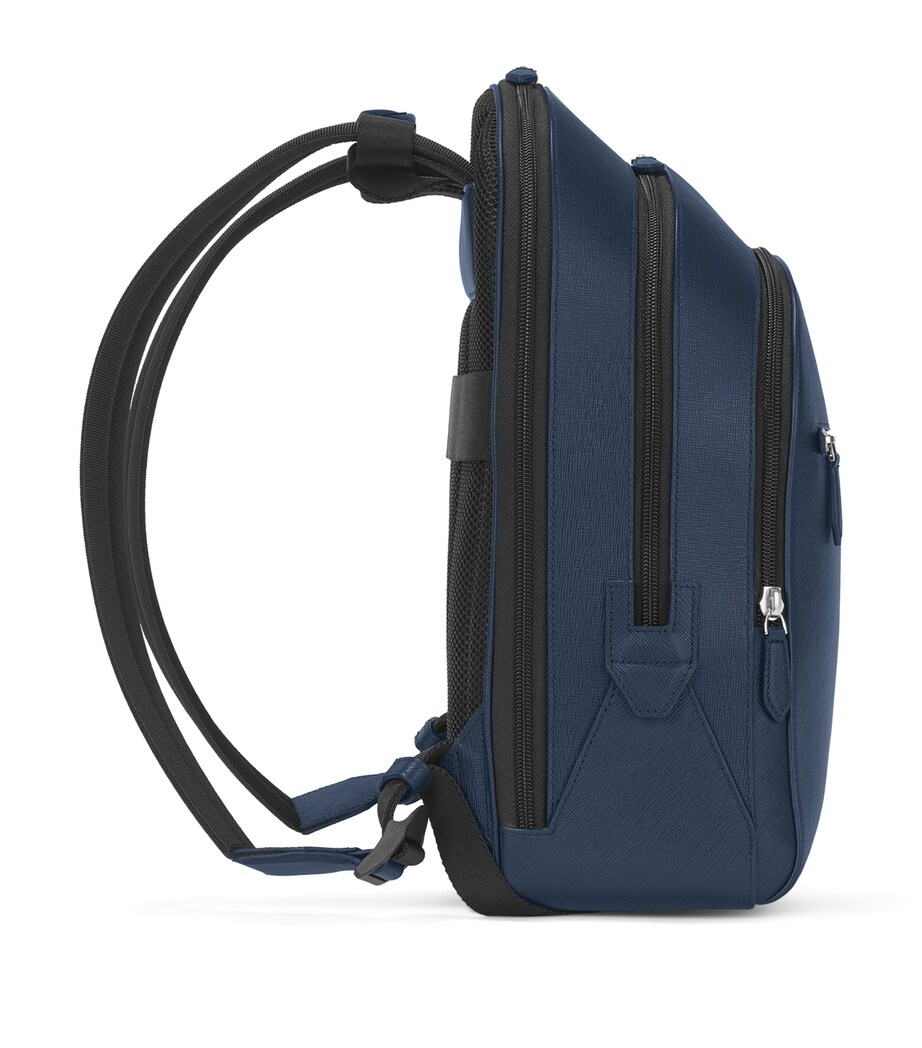 Medium Leather Sartorial Backpack INK BLUE Image 2