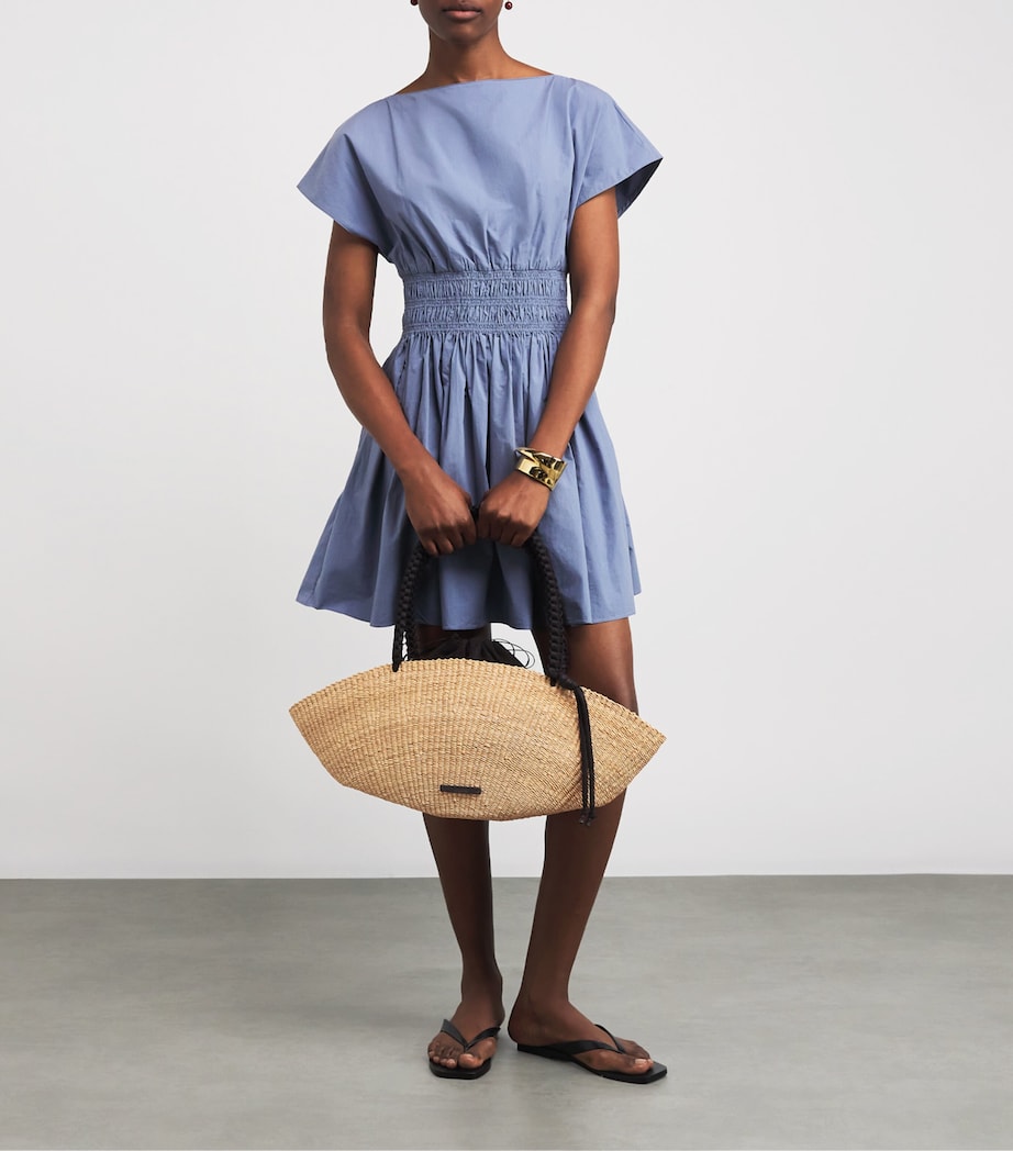 Straw Shell Tote Bag NATURAL Image 5