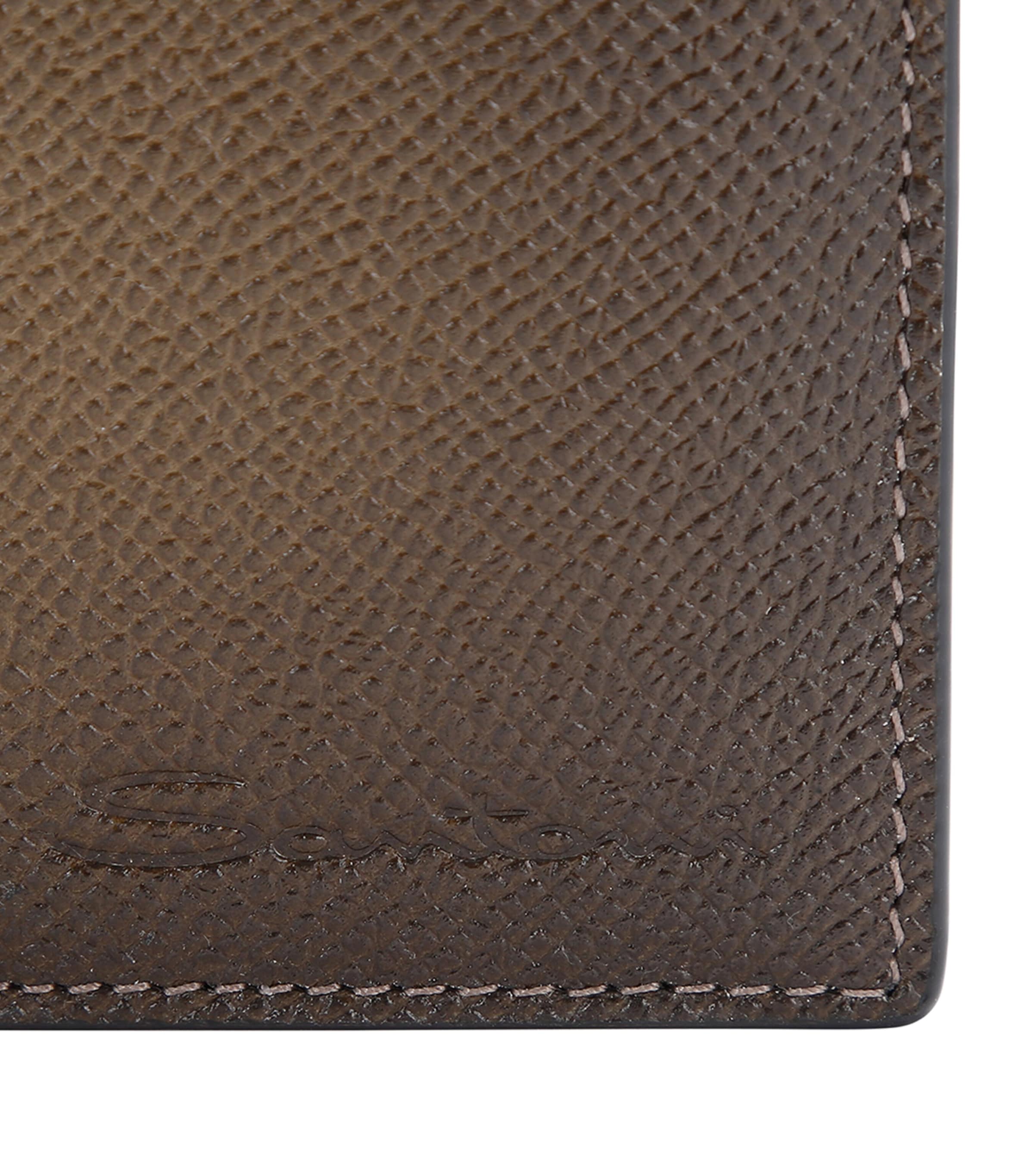 Leather Ombré Bifold Wallet GREEN Image 4