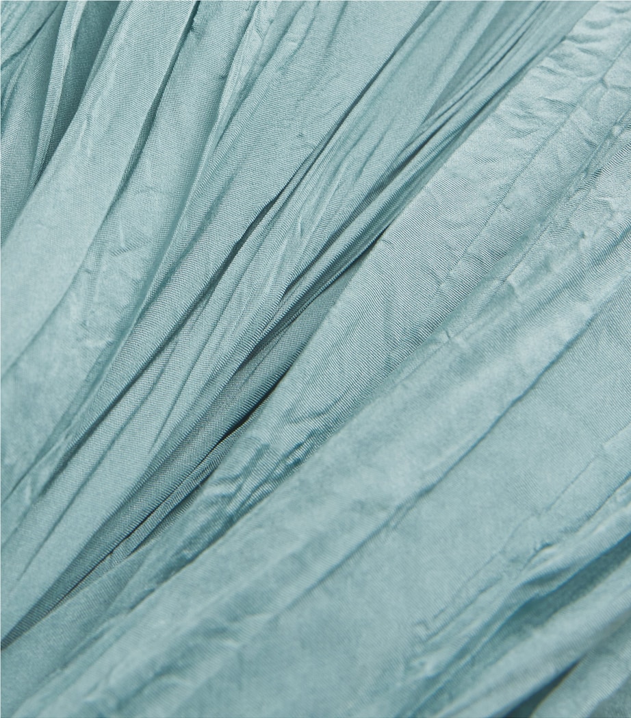 Habotai Silk Pleated Sully Skirt LAGOON Image 5