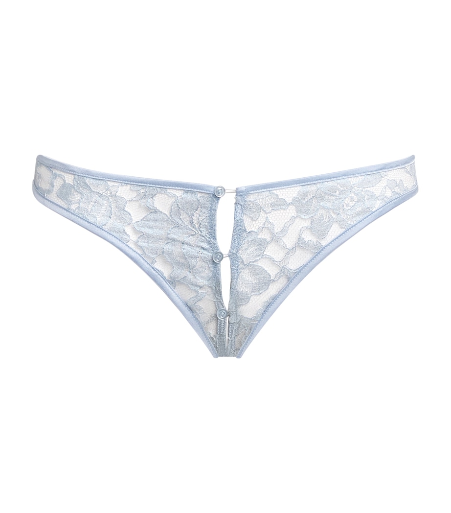 Kiki de Montparnasse Womens Lace Antoinette Button Briefs Glace Image 1