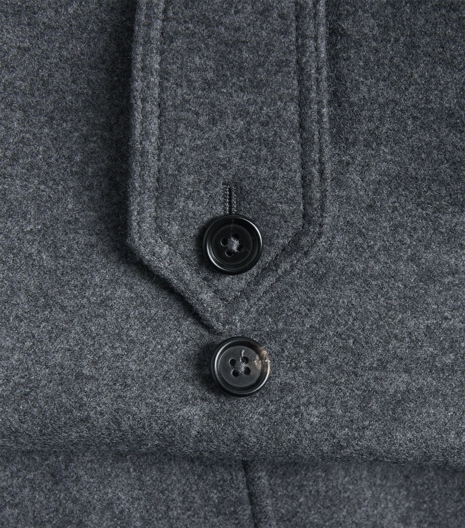 Jil Sander Womens Wool-Blend Oversized Coat Fog Image 7