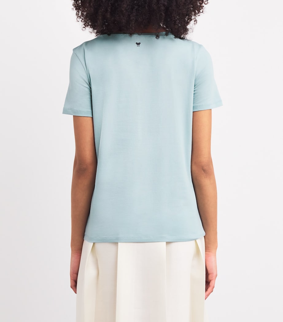 Weekend Max Mara Womens Organic Cotton T-Shirt Pastel Green Image 4
