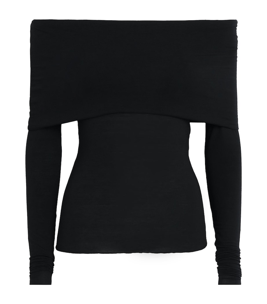 Sheer Modal Off-The-Shoulder Top ONYX Image 1