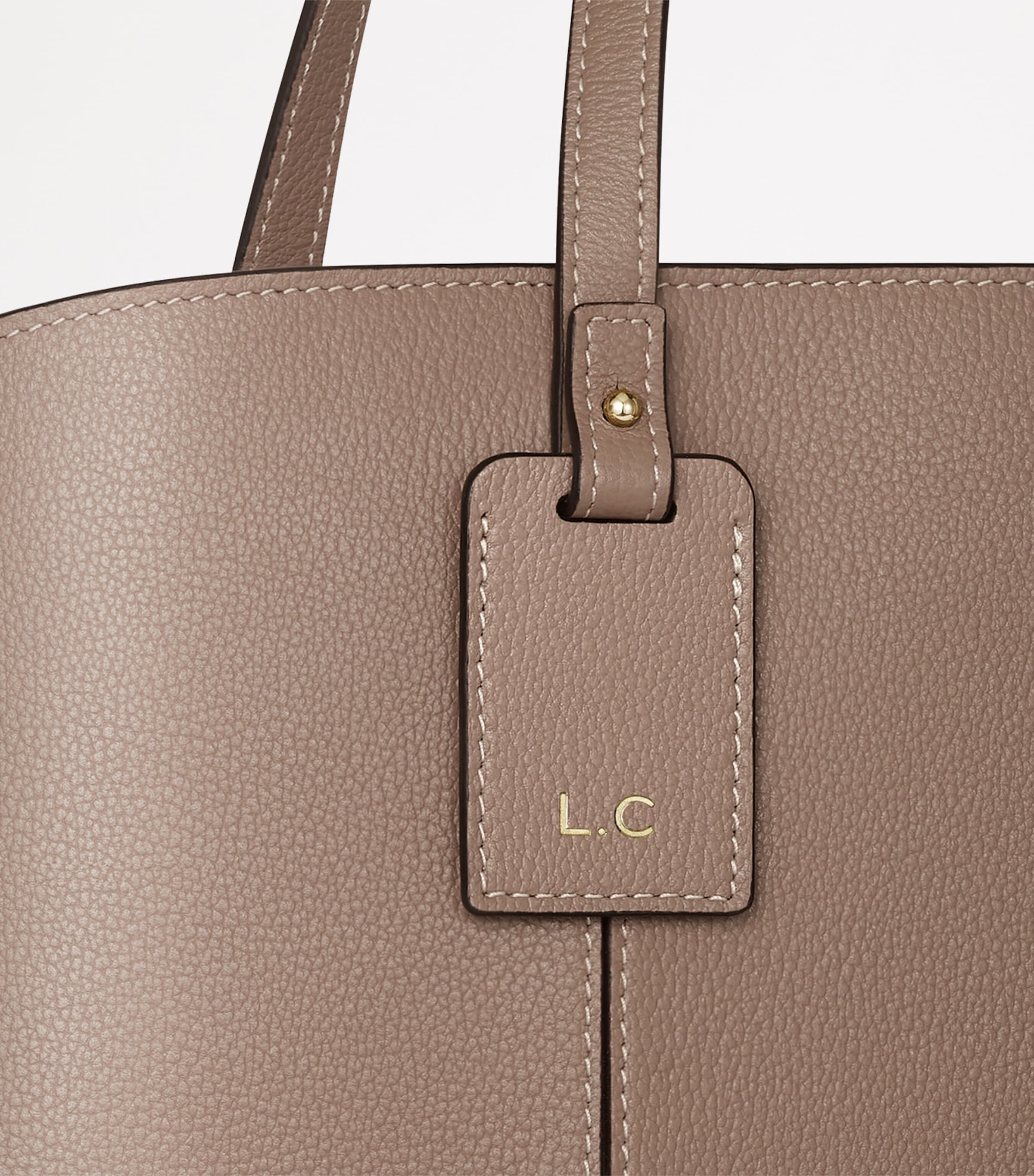 Leather C de Cartier Tote Bag BEIGE Image 4