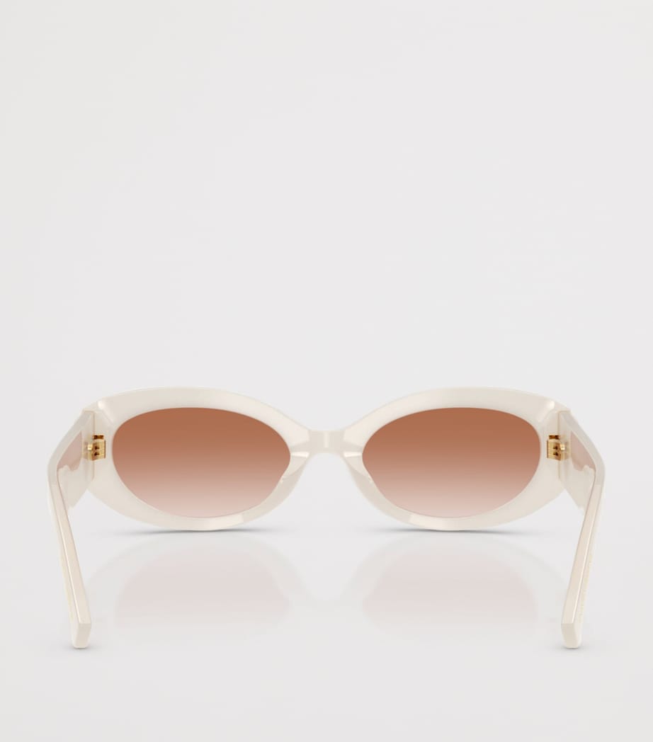 Dolce&Gabbana Oval Sunglasses White Image 4
