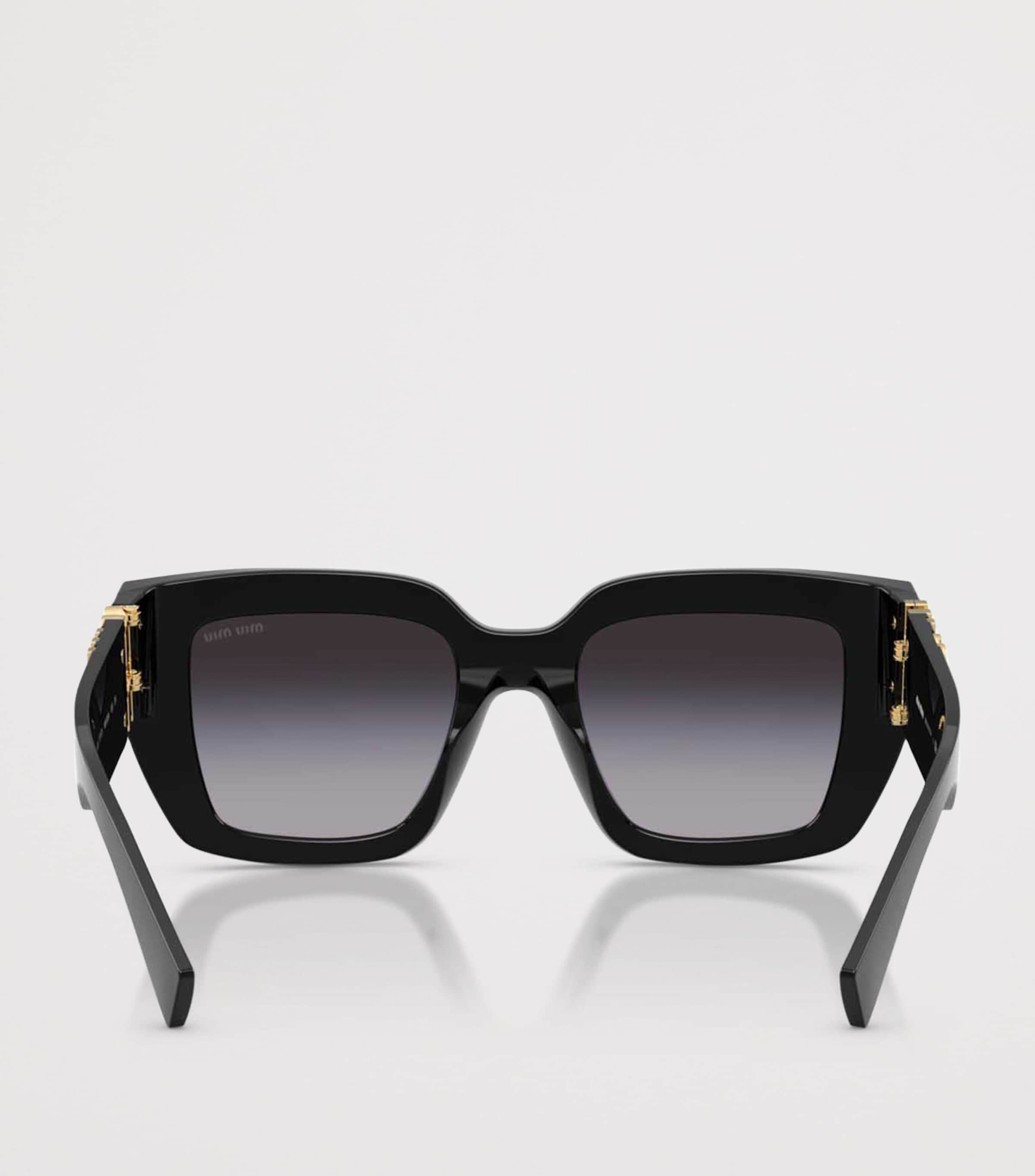 Miu Miu Acetate MU B05S Square Sunglasses Black Image 4