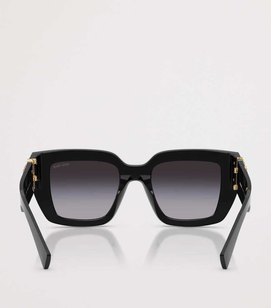 Miu Miu Acetate MU B05S Square Sunglasses Black Image 4