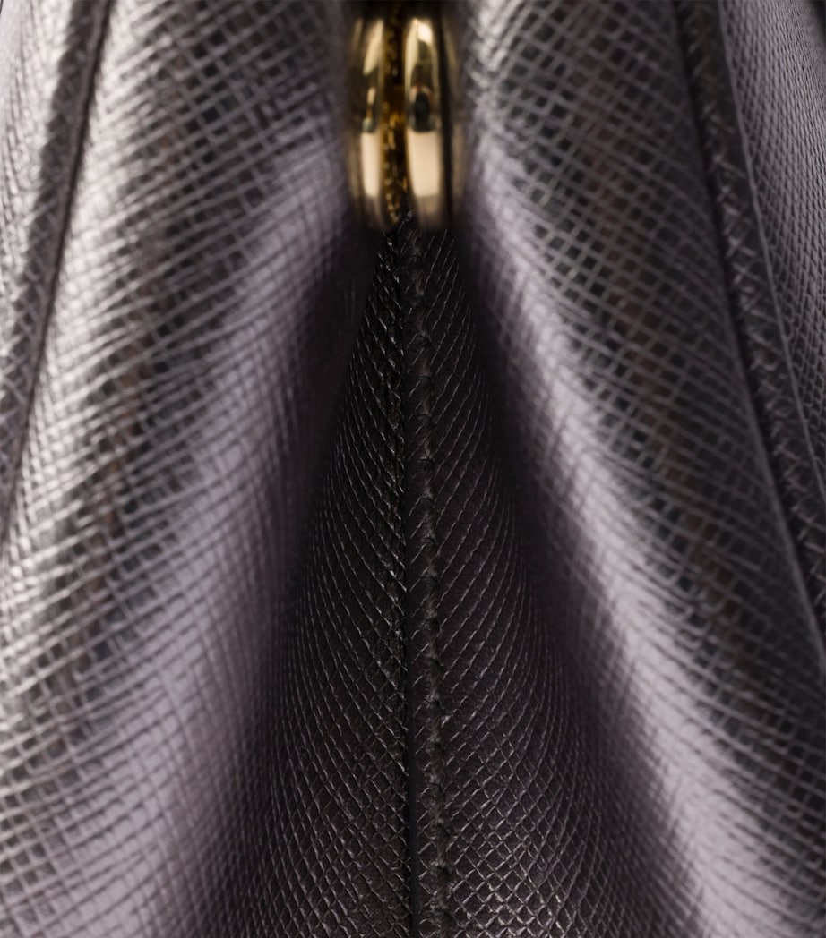 Mini Metallic Saffiano Leather Galleria Top-Handle Bag F0135 Image 6