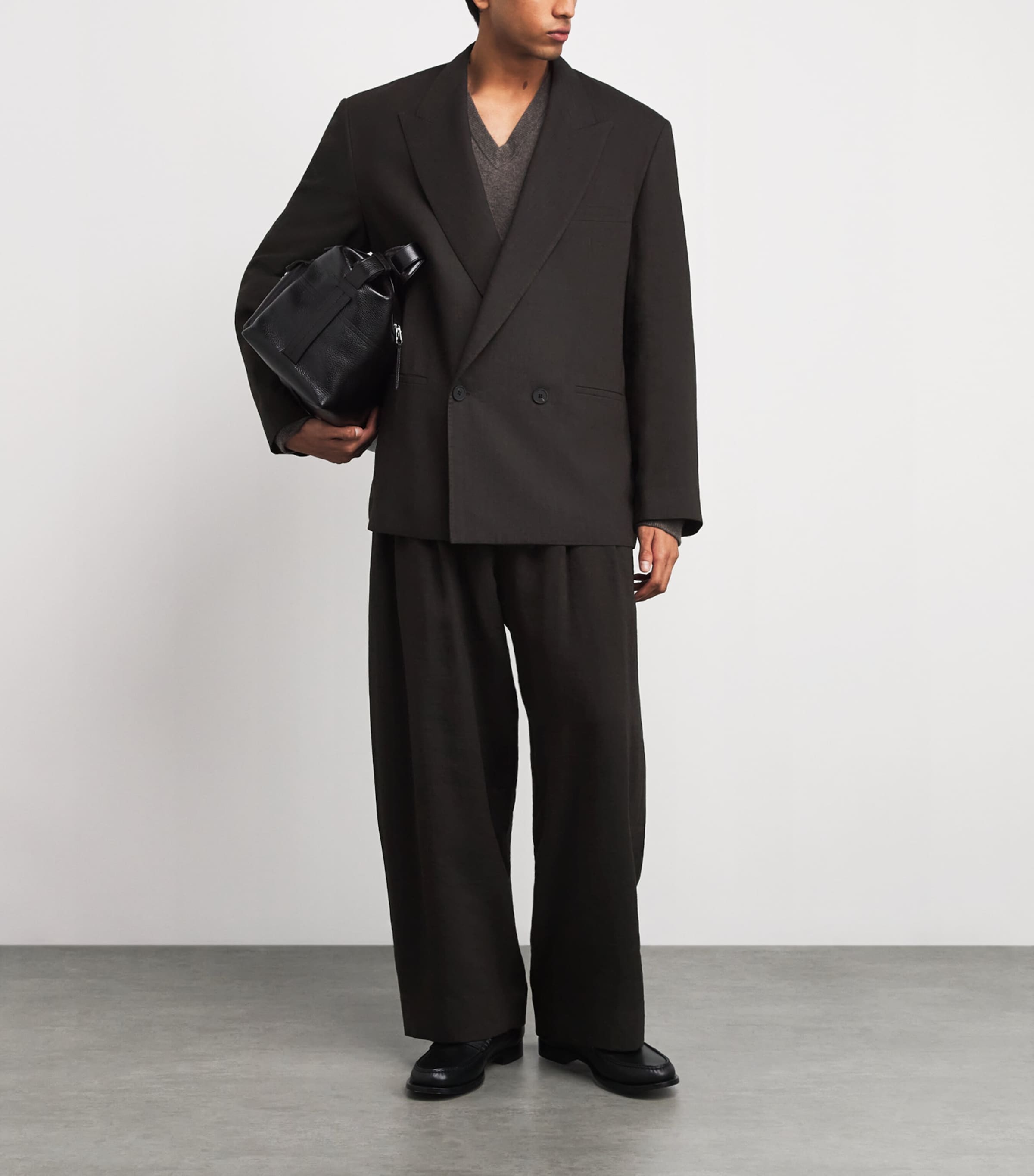 Herringbone Double-Breasted Blazer ESPRESSO Image 2