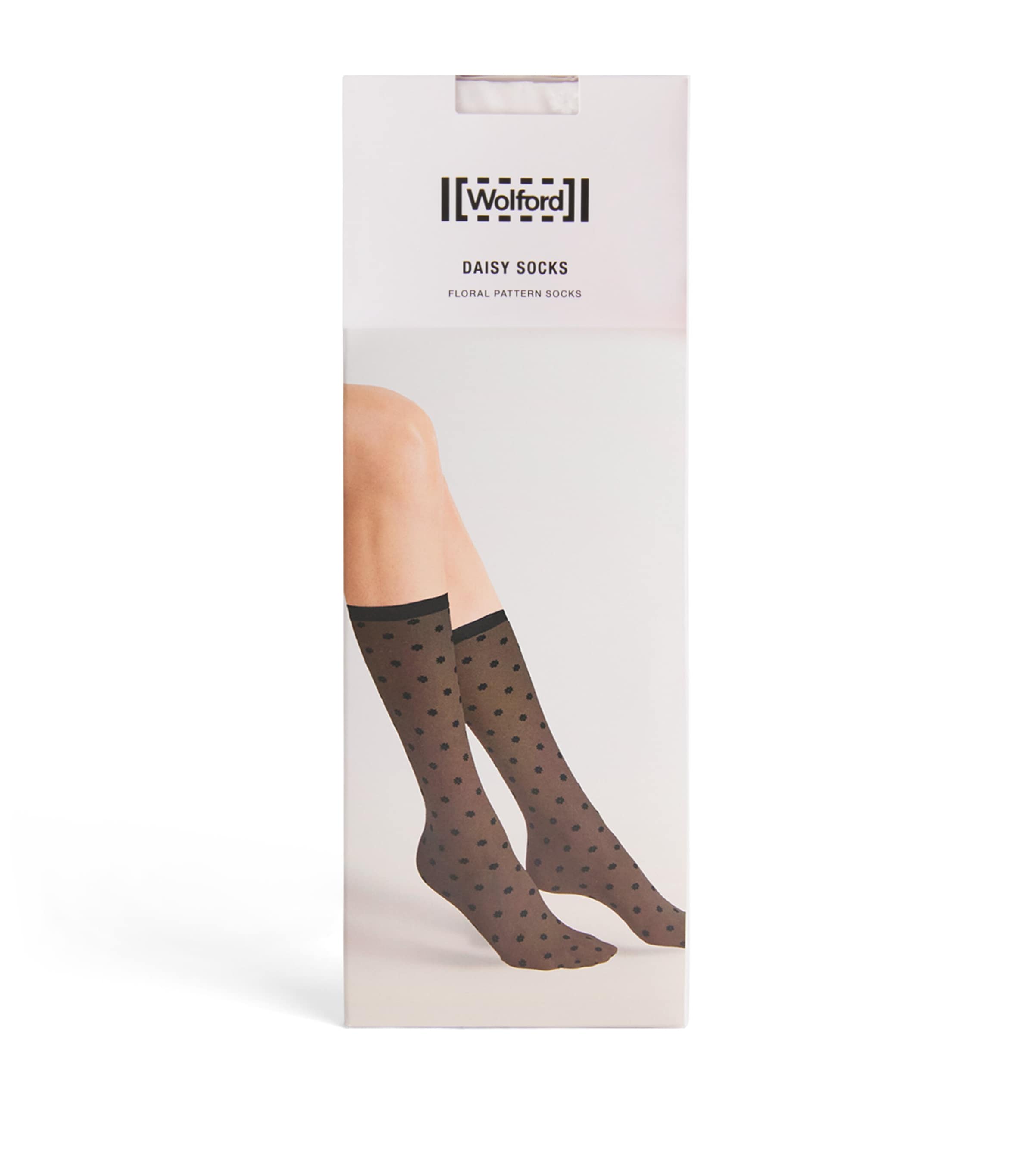 Wolford Womens Daisy Mid-Calf Socks White Whit Image 1