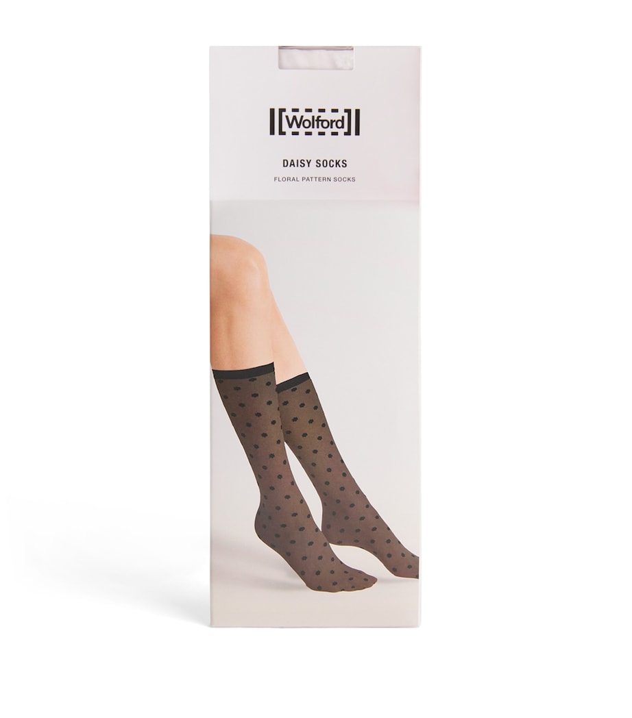 Wolford Womens Daisy Mid-Calf Socks White Whit Image 1