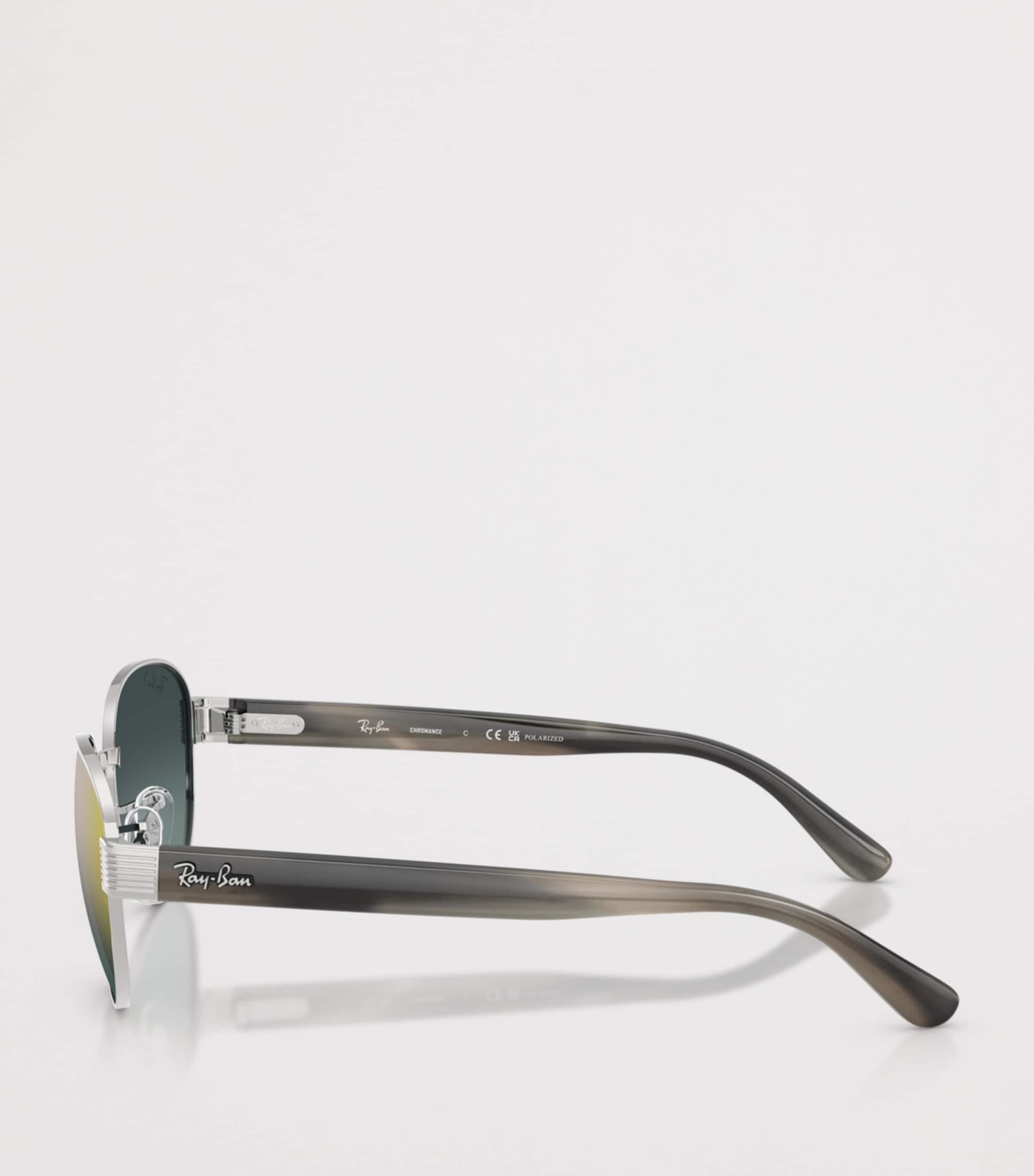 Ray-Ban RB3766 Polarized+ Lenses Square Sunglasses Silver Image 3
