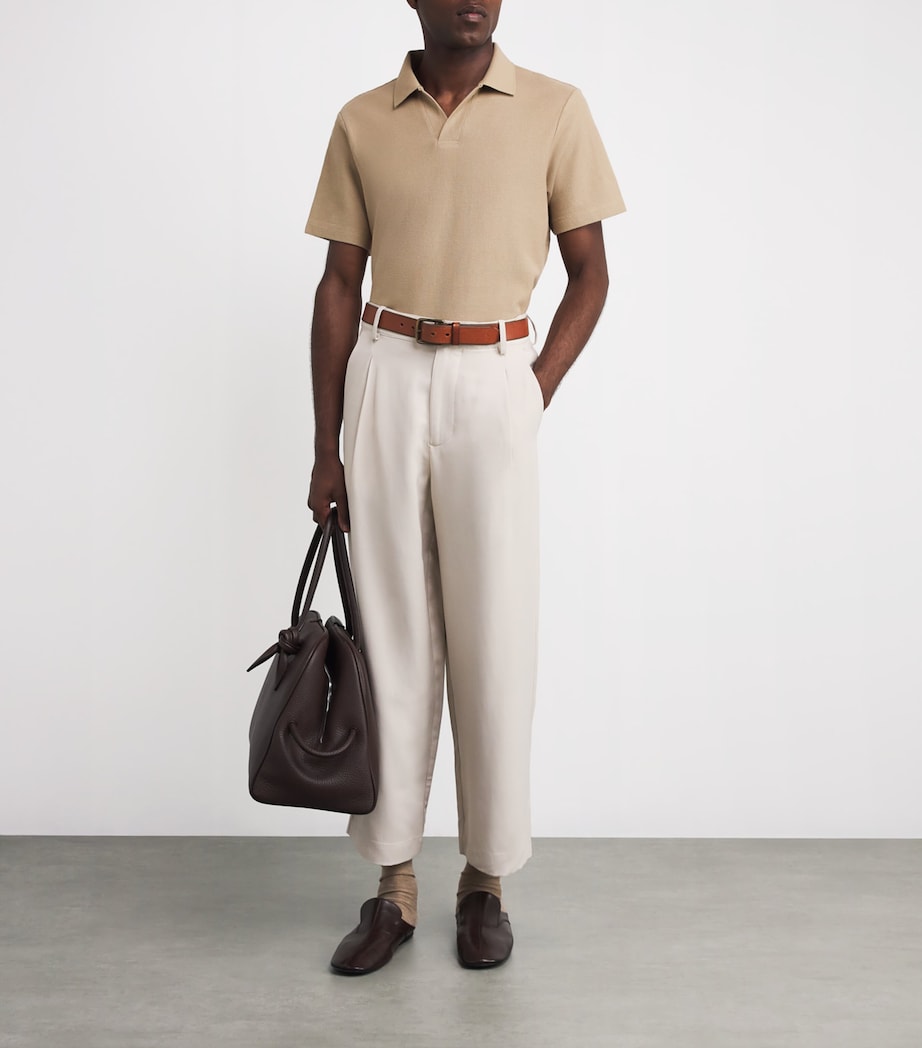 Cotton Piqué Polo Shirt SUMMER BEIGE Image 2