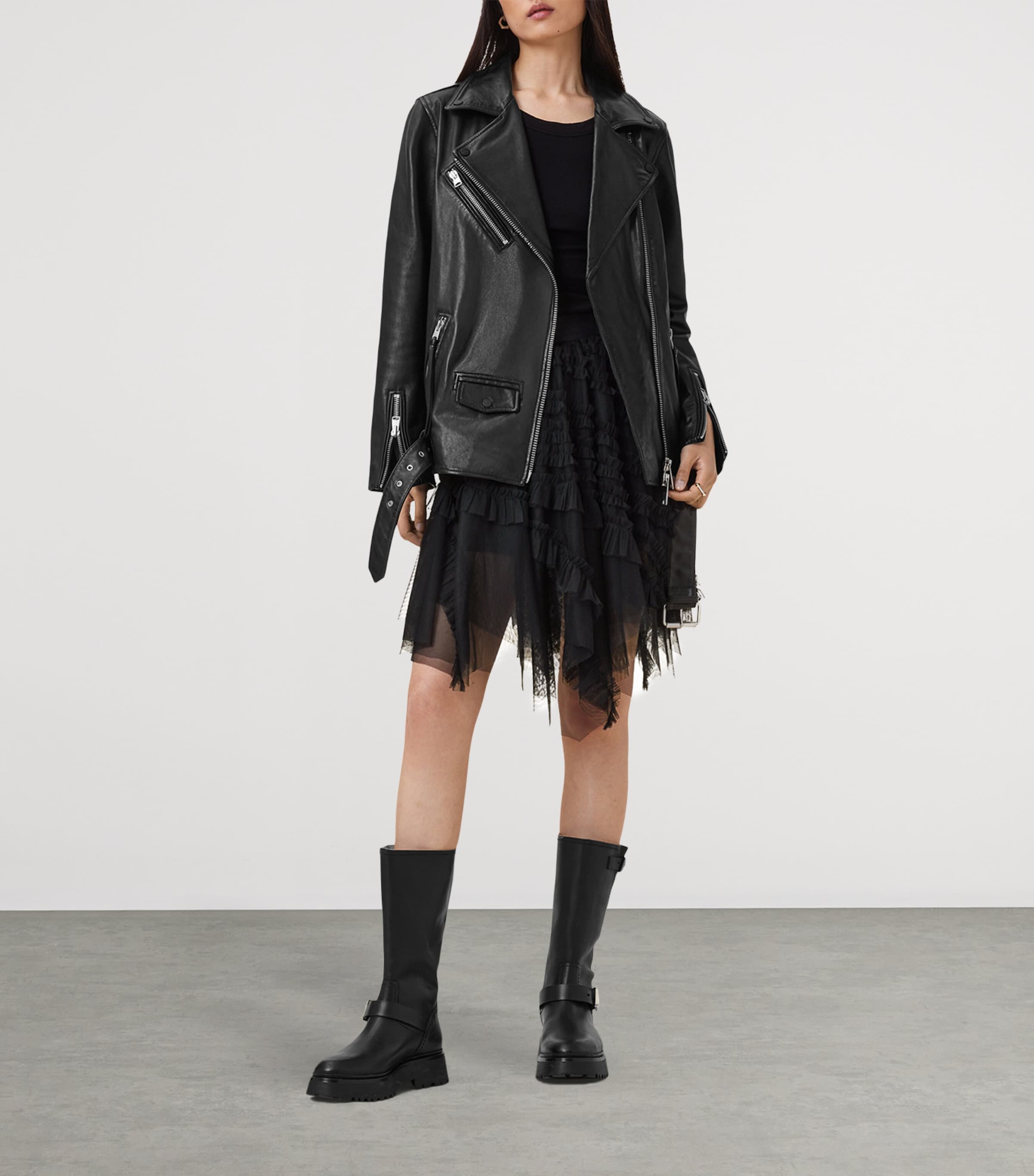 Tulle Jayde Mini Skirt BLACK Image 2