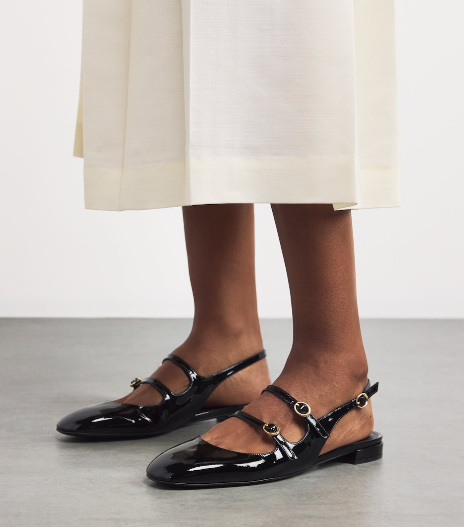 Benni MJ Slingback Flats BLACK Image 2