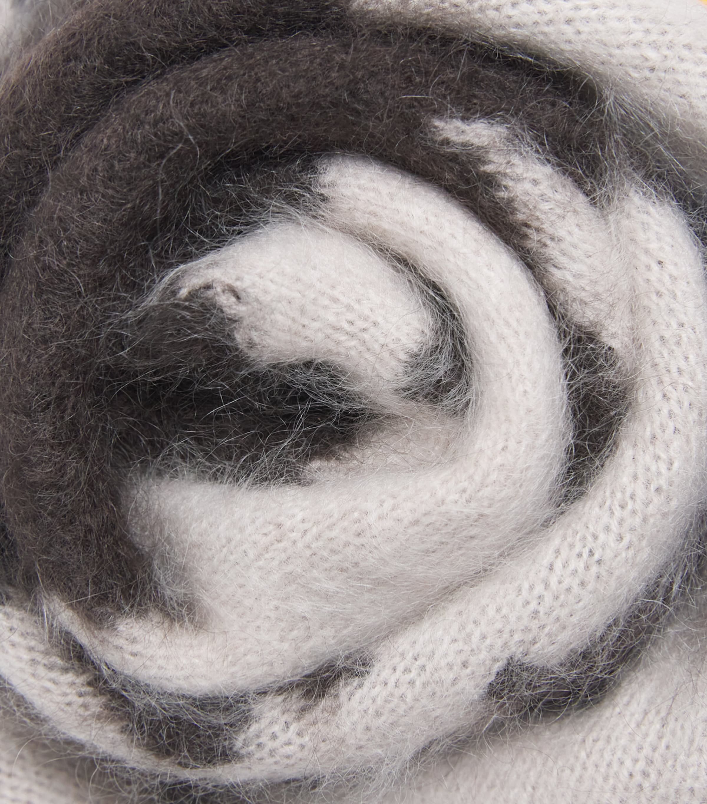Guest In Residence Cashmere Cow Print Wild Rag Scarf Oatmeal/burnt Cocoa Image 2