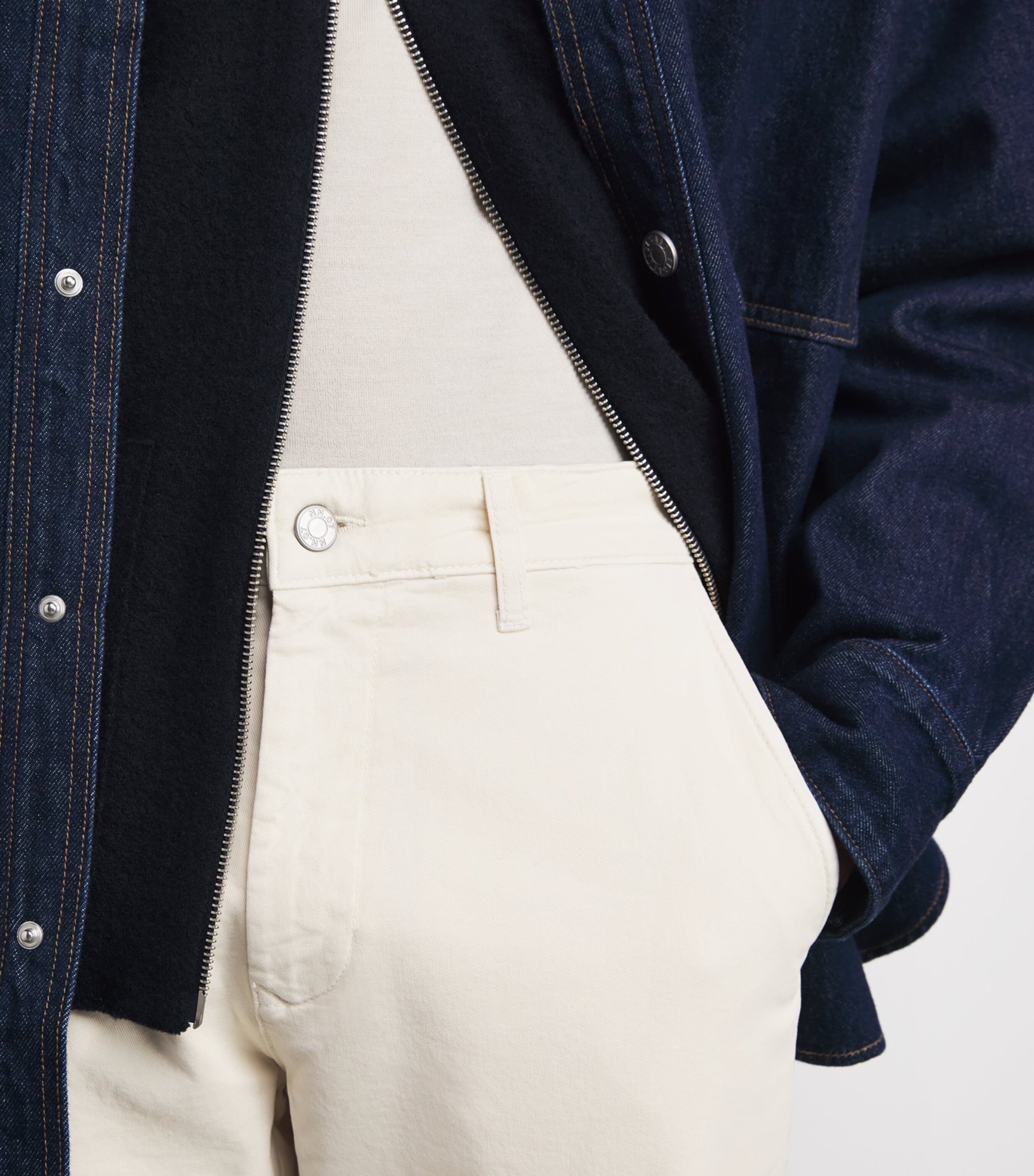 Stretch-Organic Cotton Aden Chinos IVORY Image 6