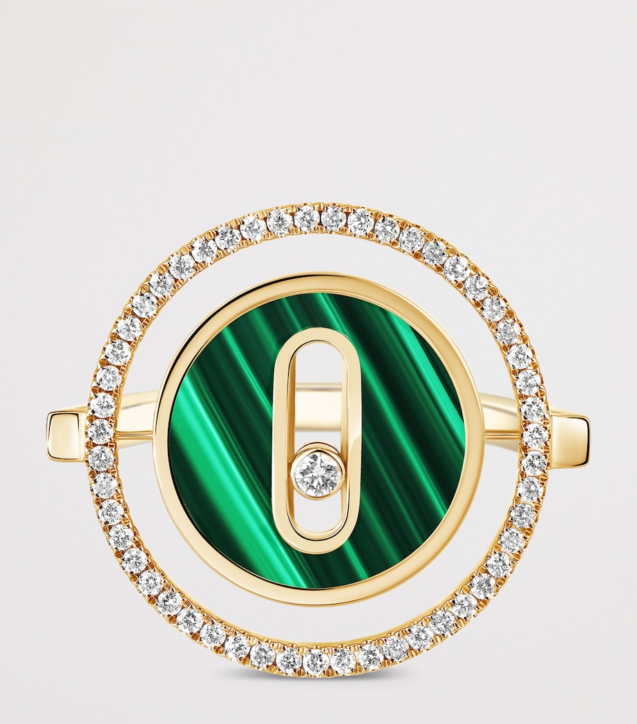 Messika Lucky Move Yellow Gold, Diamond and Malachite Ring (0.18ct) Yellow Gold Image 3