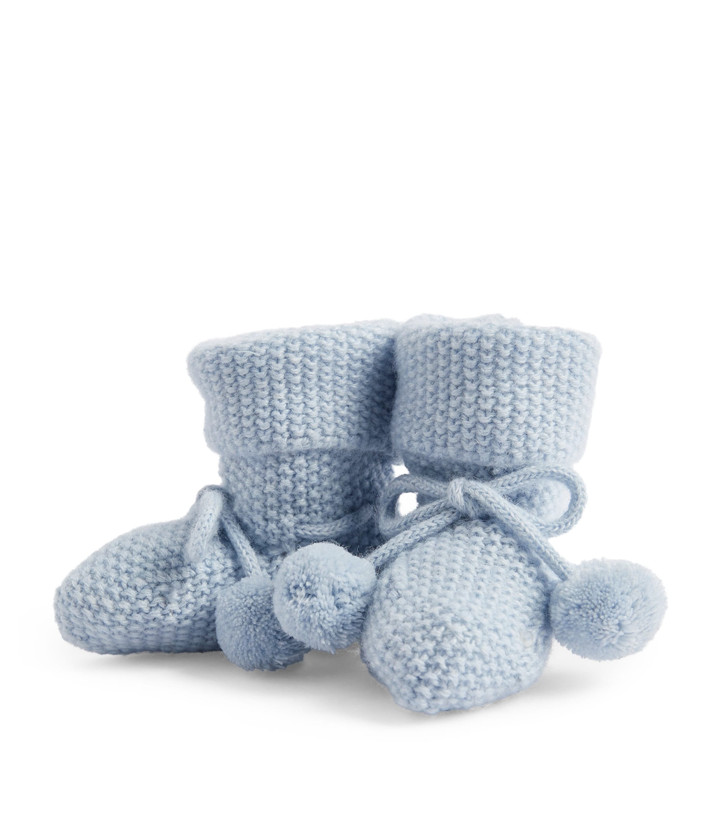 Pom-Pom Booties PALE BLUE Image 2