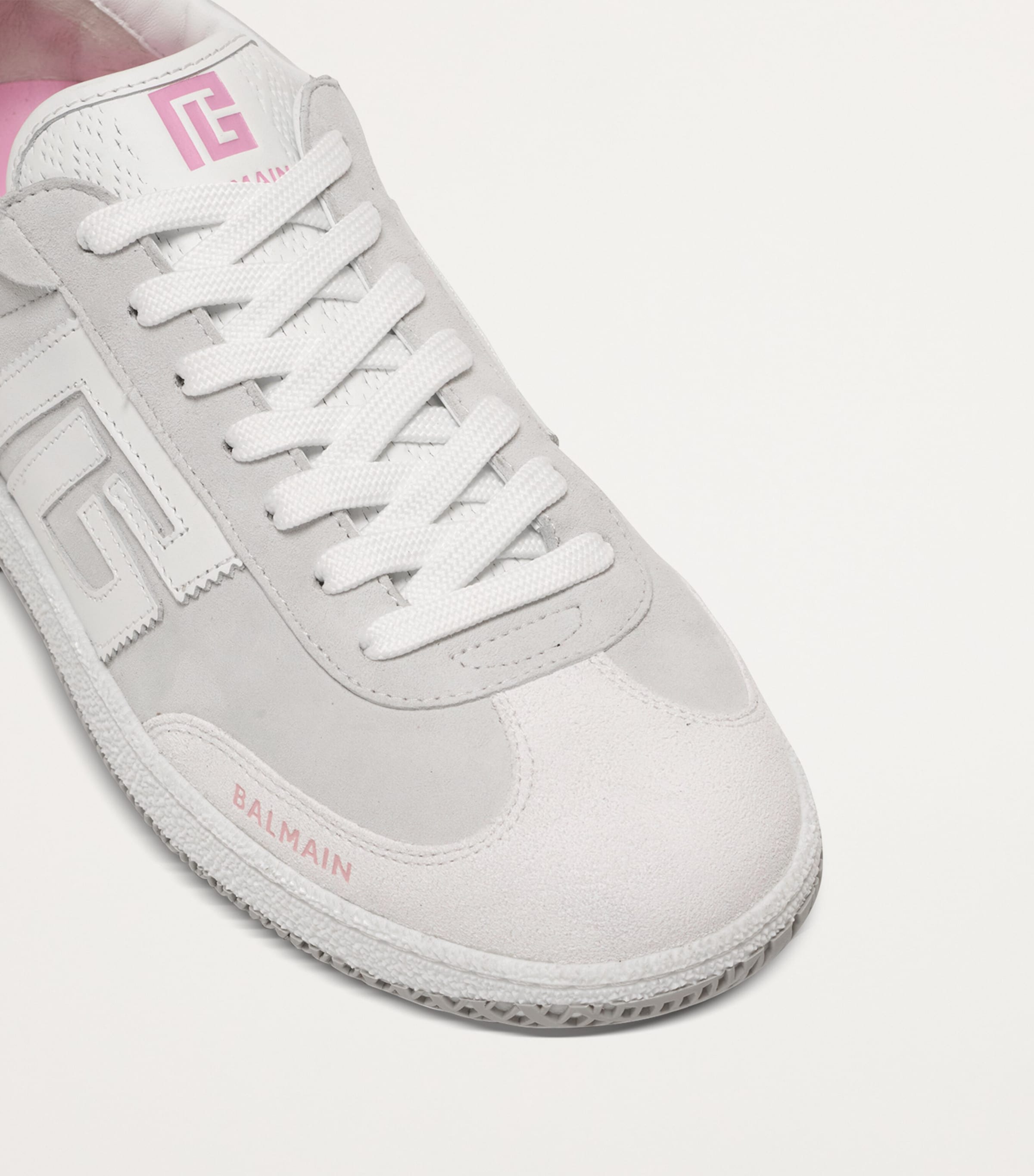 Leather Logo Swan Sneakers OBR ROSE/BLANC Image 11