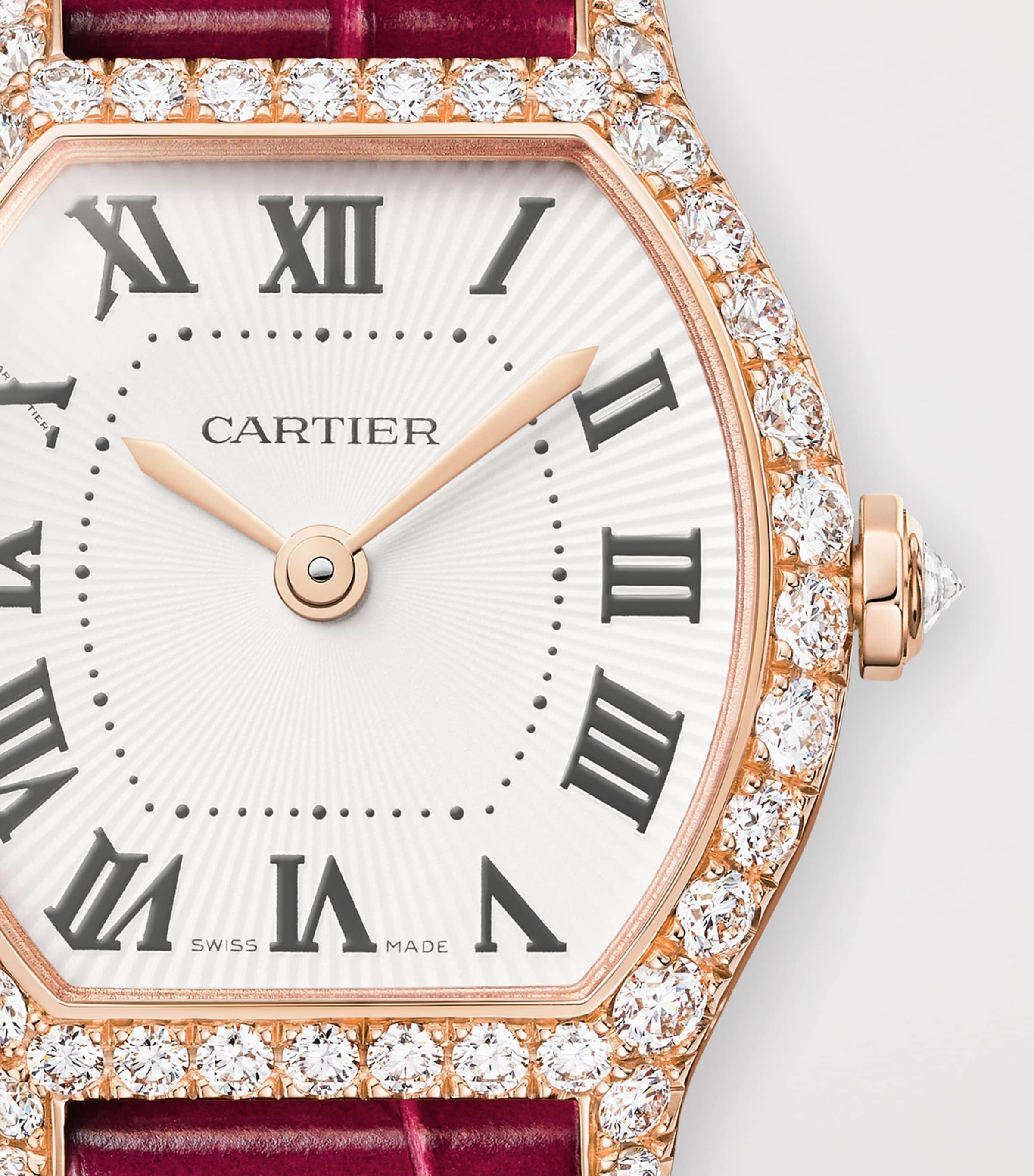 Cartier Rose Gold and Diamond Tortue Watch 20.9mm Rose Gold Image 4