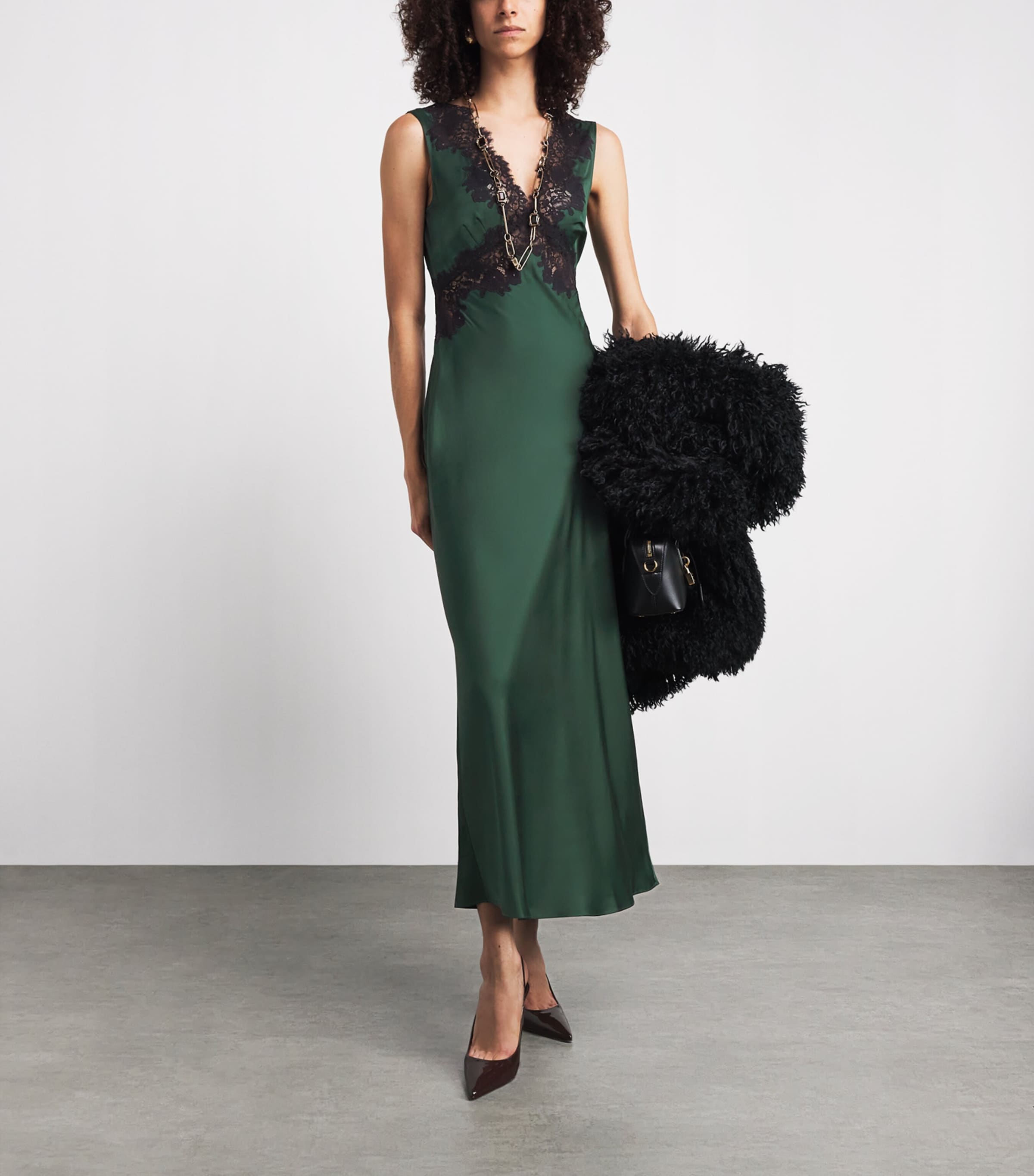 Rixo Womens Lysandra Maxi Dress Deep Green Image 2