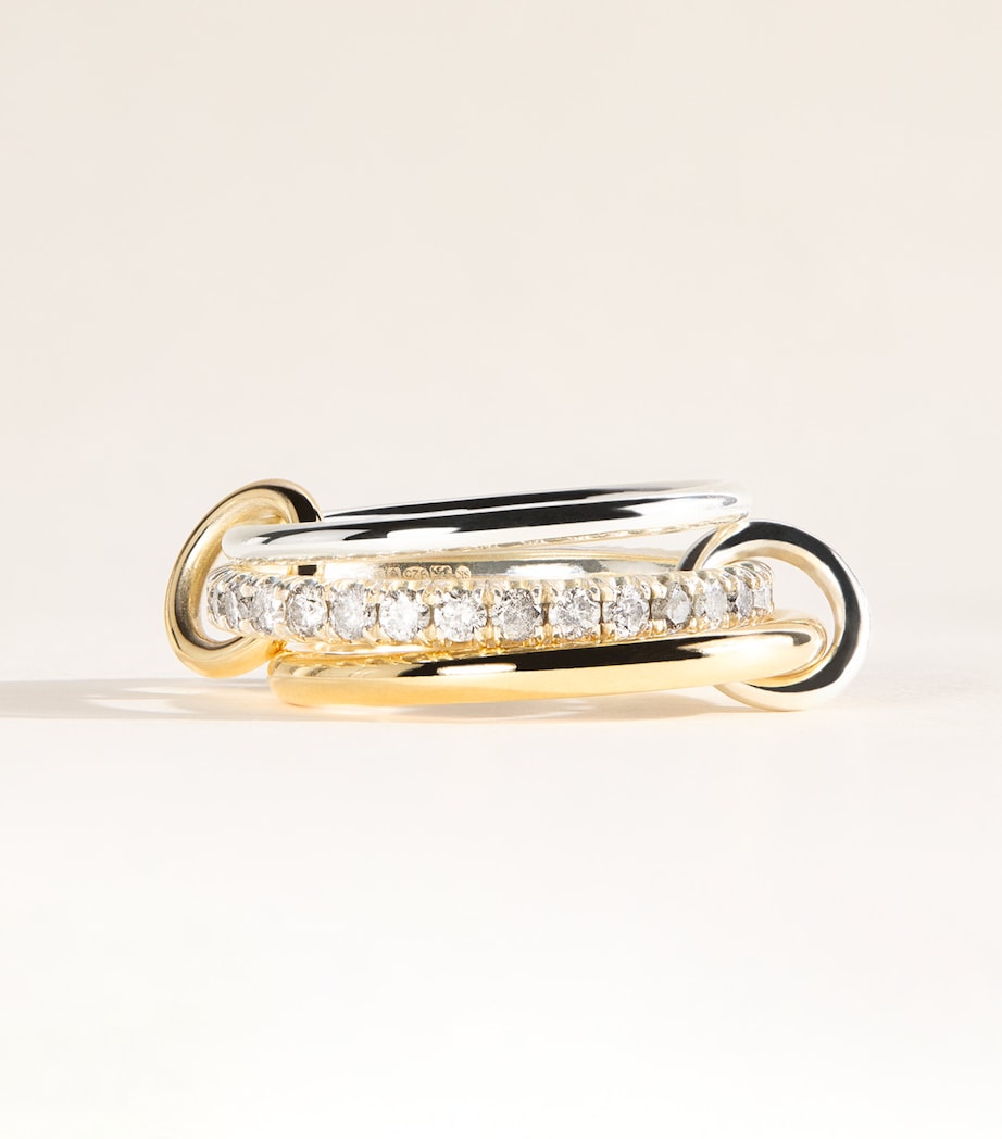 Spinelli Kilcollin Sterling Silver, Yellow Gold and Diamond Petunia Ring Sterling Silver Image 1