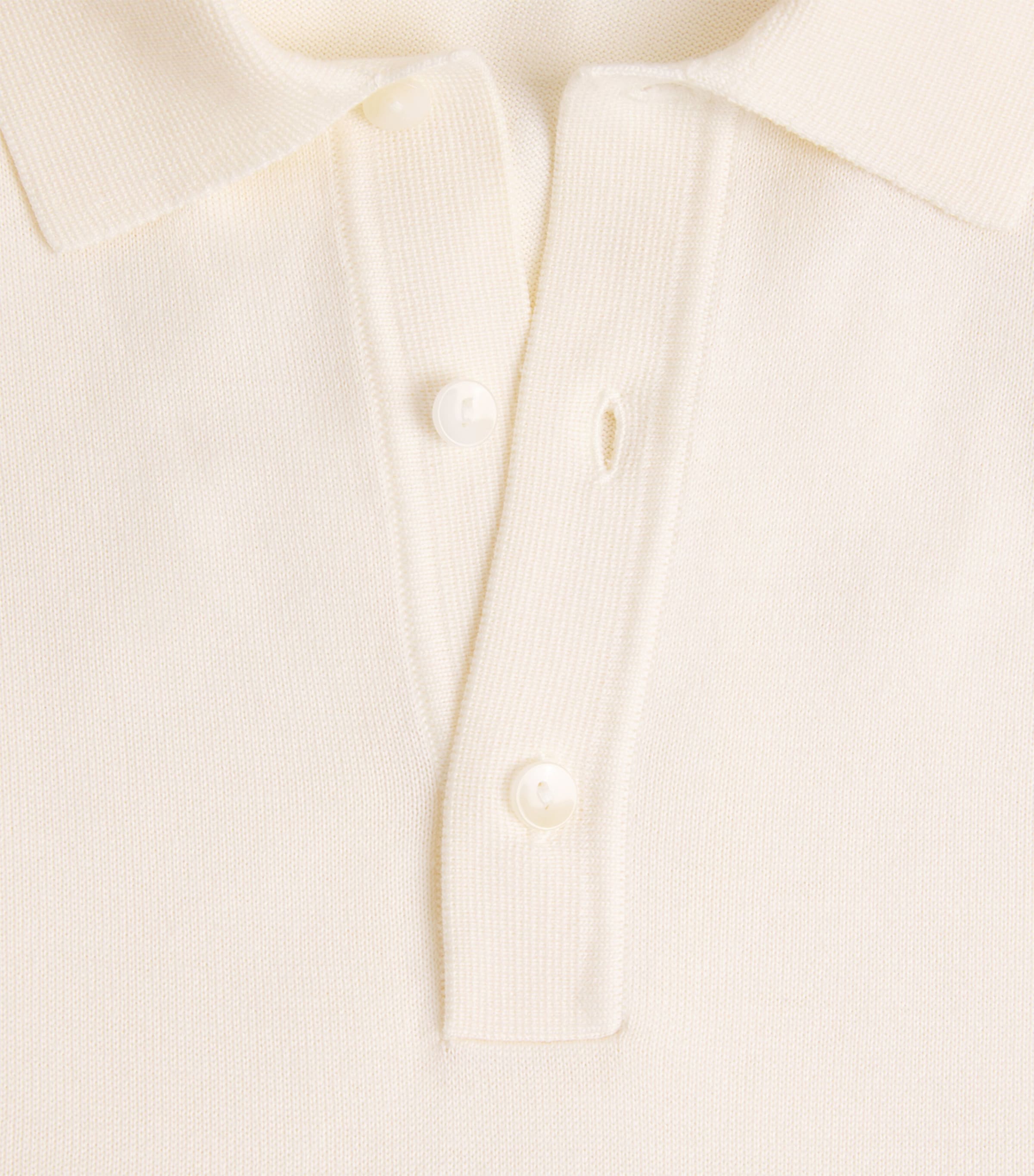 Fred Perry Mens Cotton Logo Polo Shirt Ecru Image 6