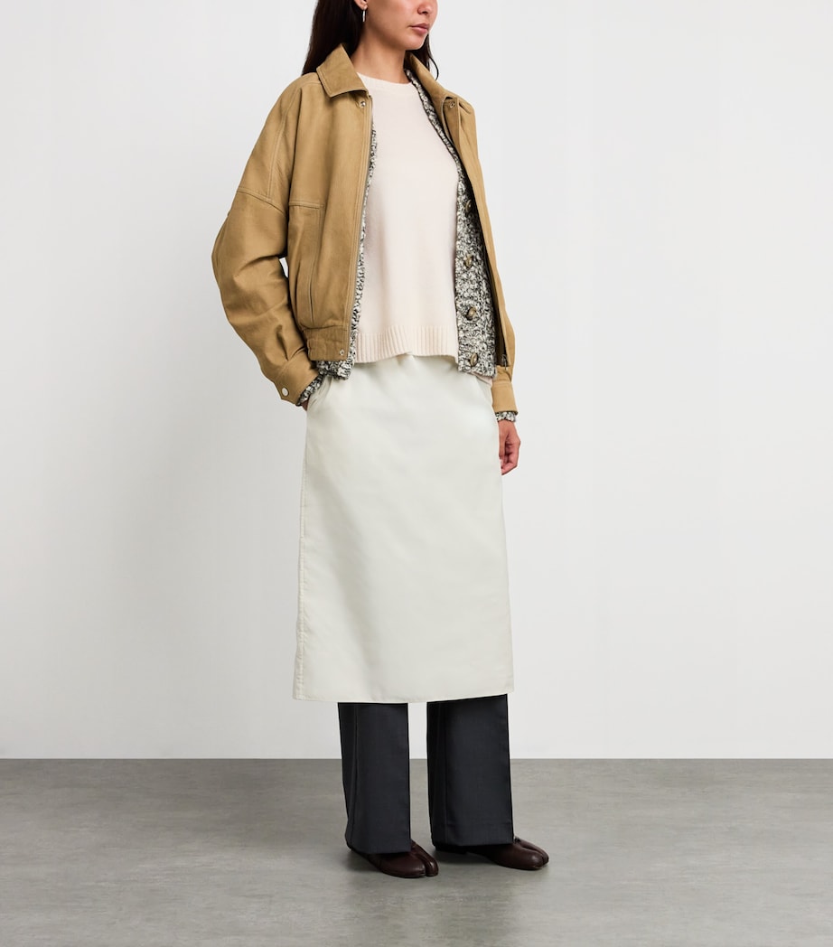 Wool-Cashmere Crew-Neck Sweater WOOL WHITE Image 2