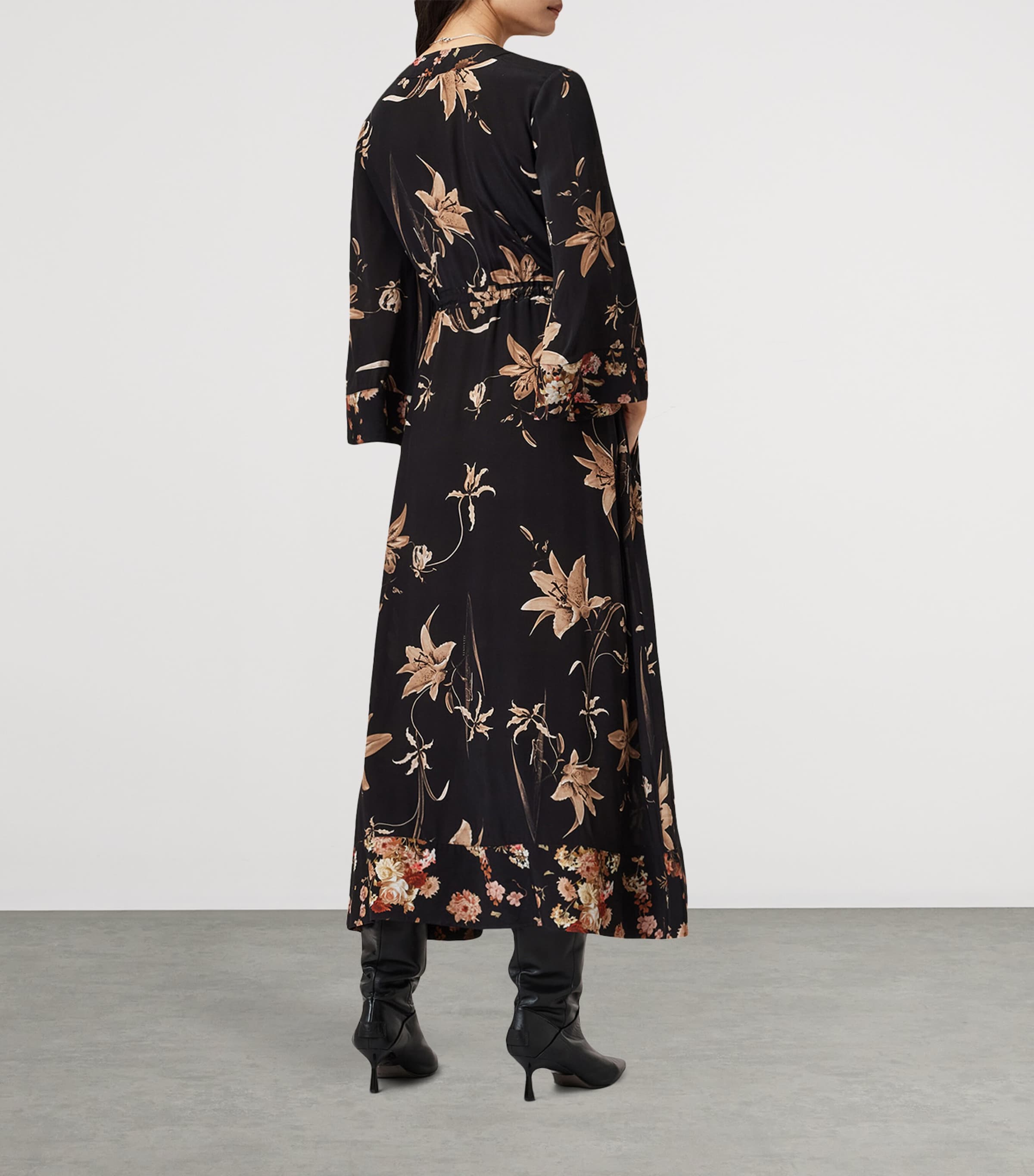 Floral Diana Midi Dress PETRA SEPIA BROWN Image 4