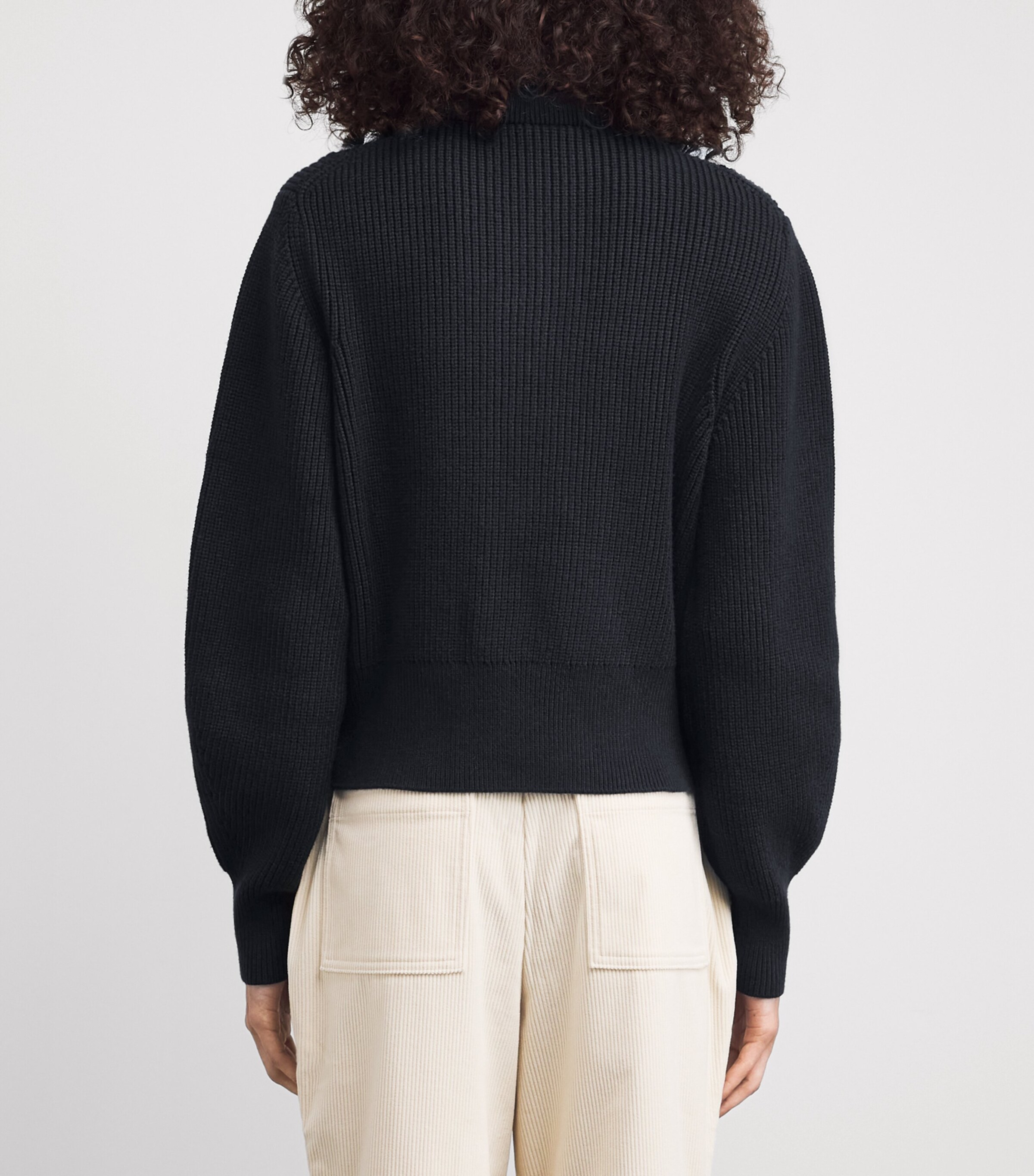 Varley Womens Ribbed Half-Zip Maura Sweater Navy Image 4