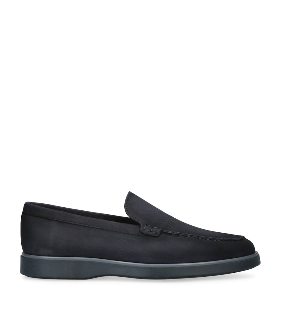 Nubuck Leather Paraiso Loafers NAVY Image 1