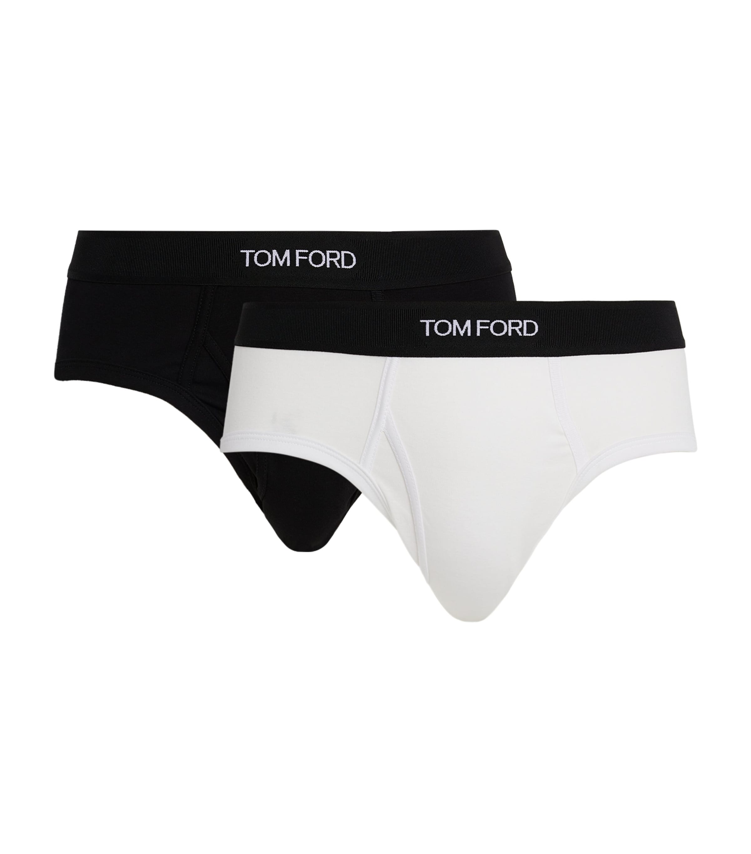 TOM FORD Cotton-Stretch Logo Briefs (Pack of 2) | Men Clothing | Socks & Underwear | Boxers & Briefs | Designers | Tom Ford