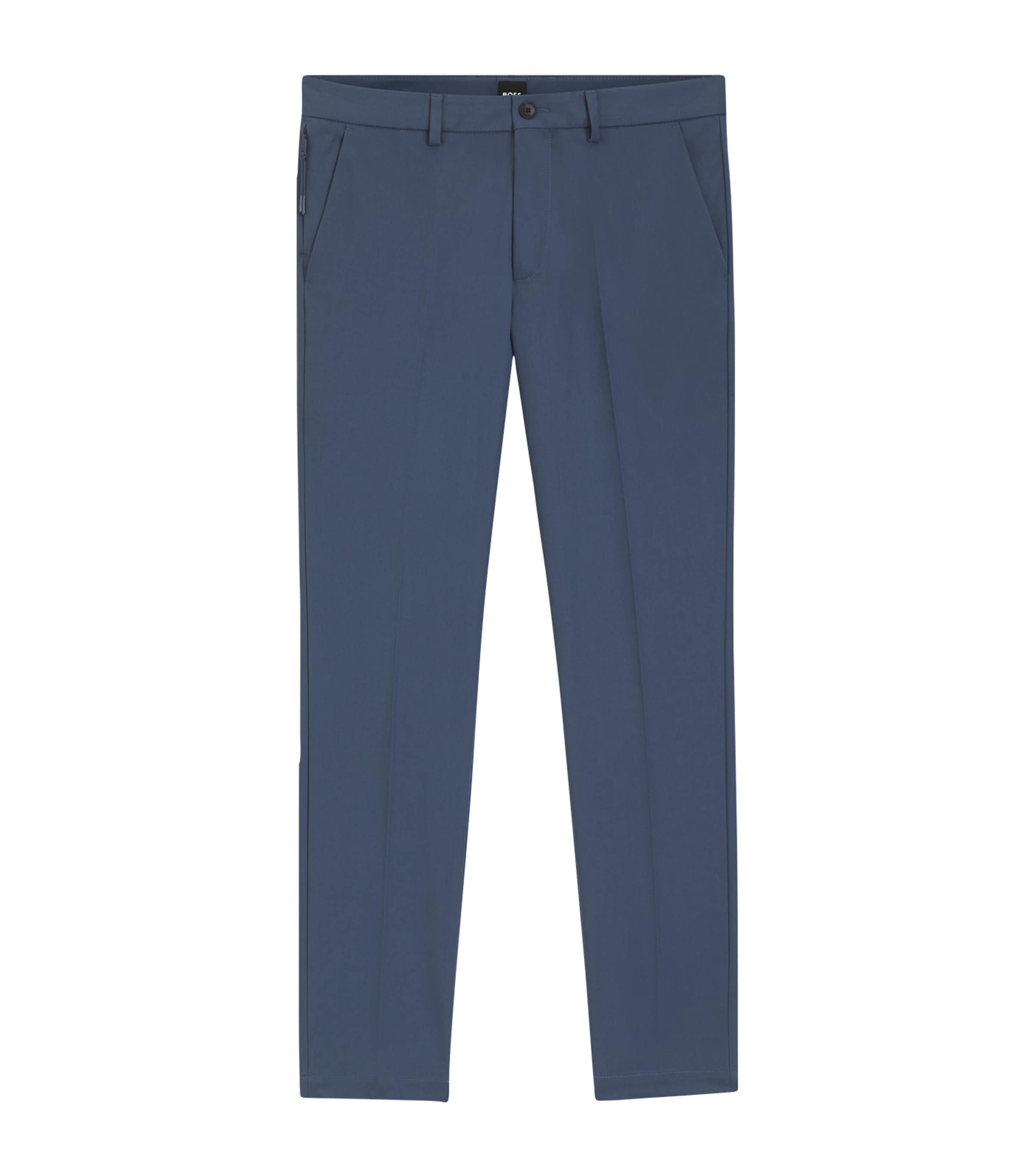 BOSS Mens Cotton-Blend Slim Trousers Image 1