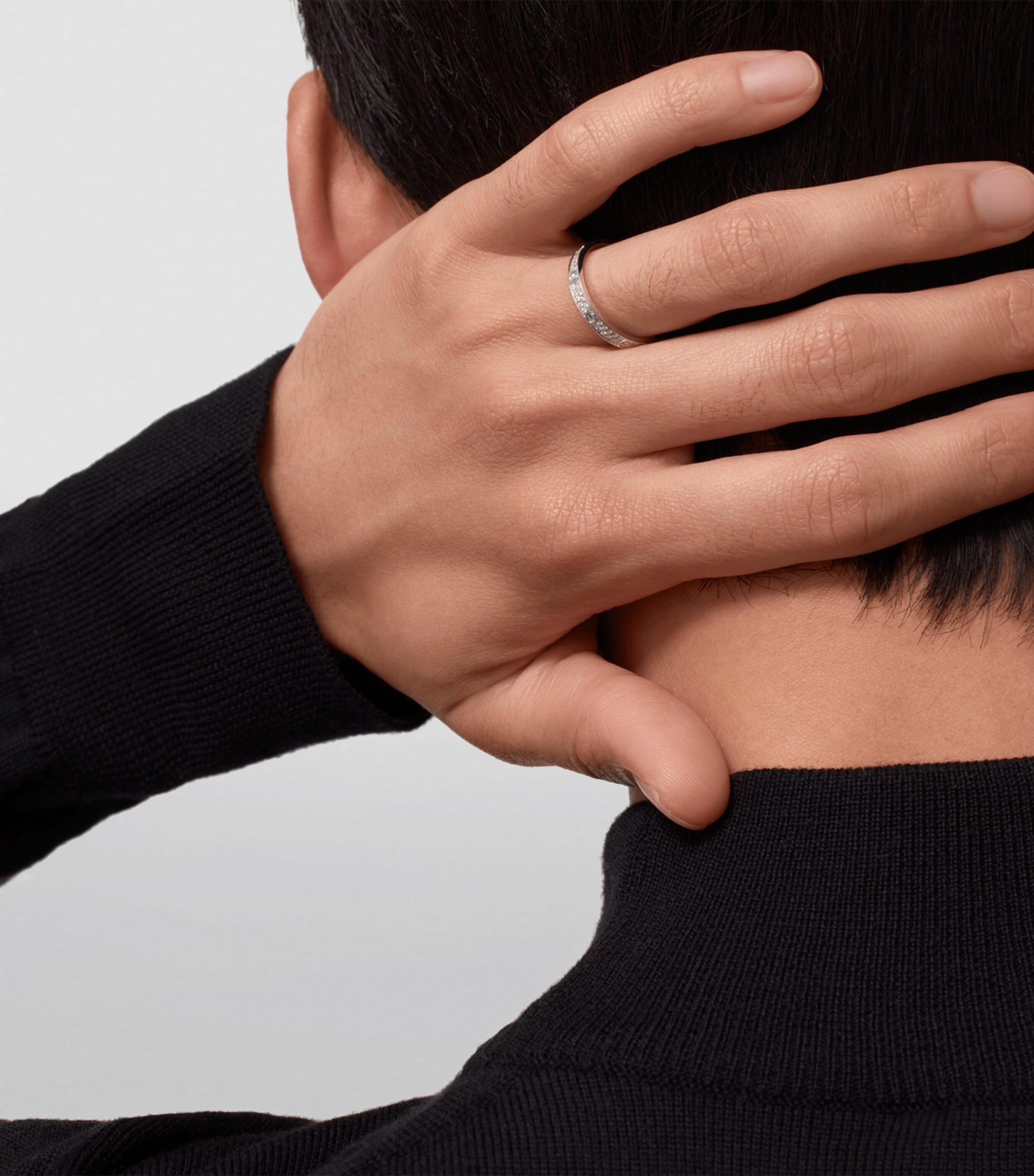 White Gold and Diamond LOVE Ring WHITE GOLD Image 8