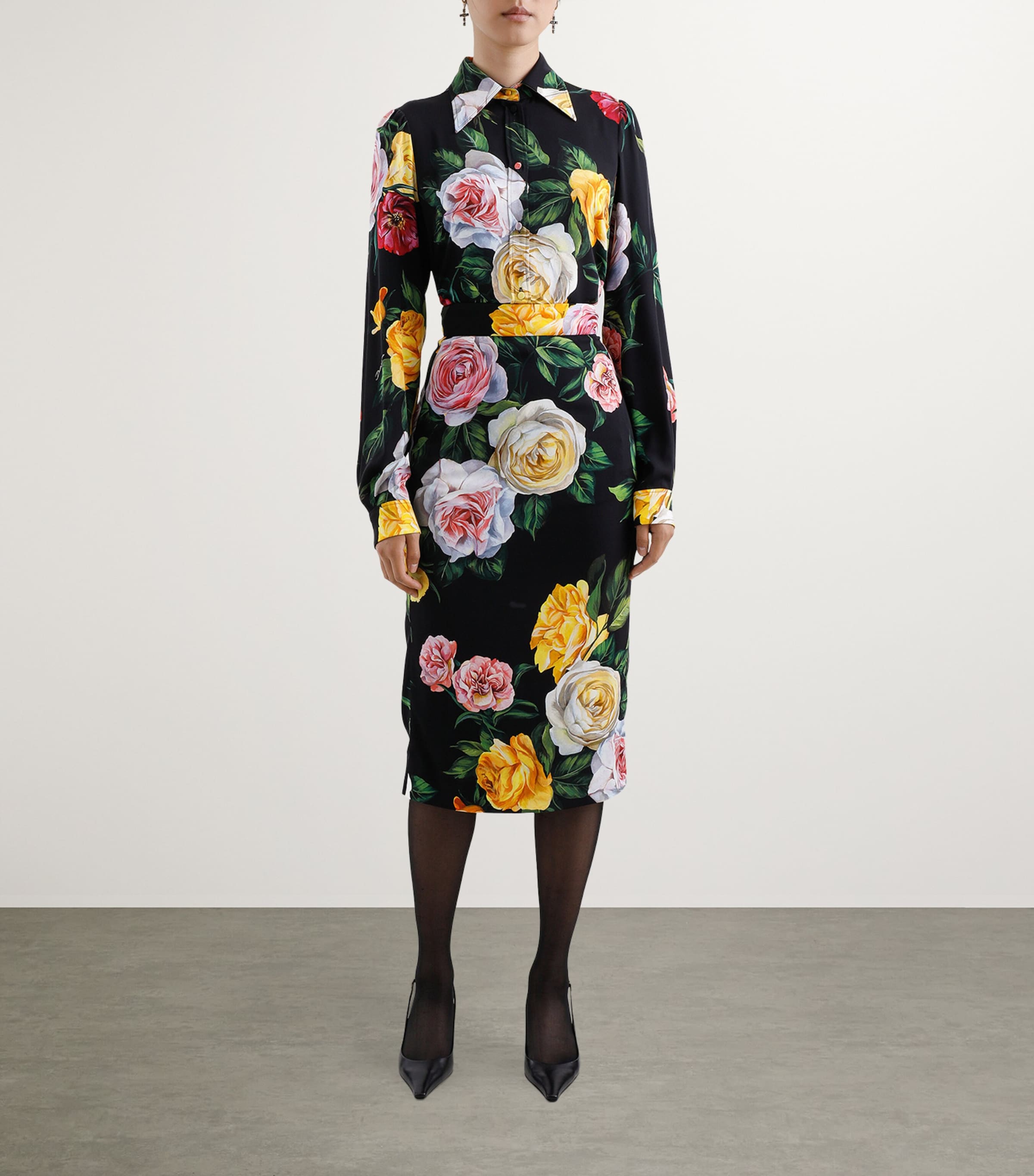 Floral Print Midi Skirt HN5IY-PEONIE/ROSE F. Image 2