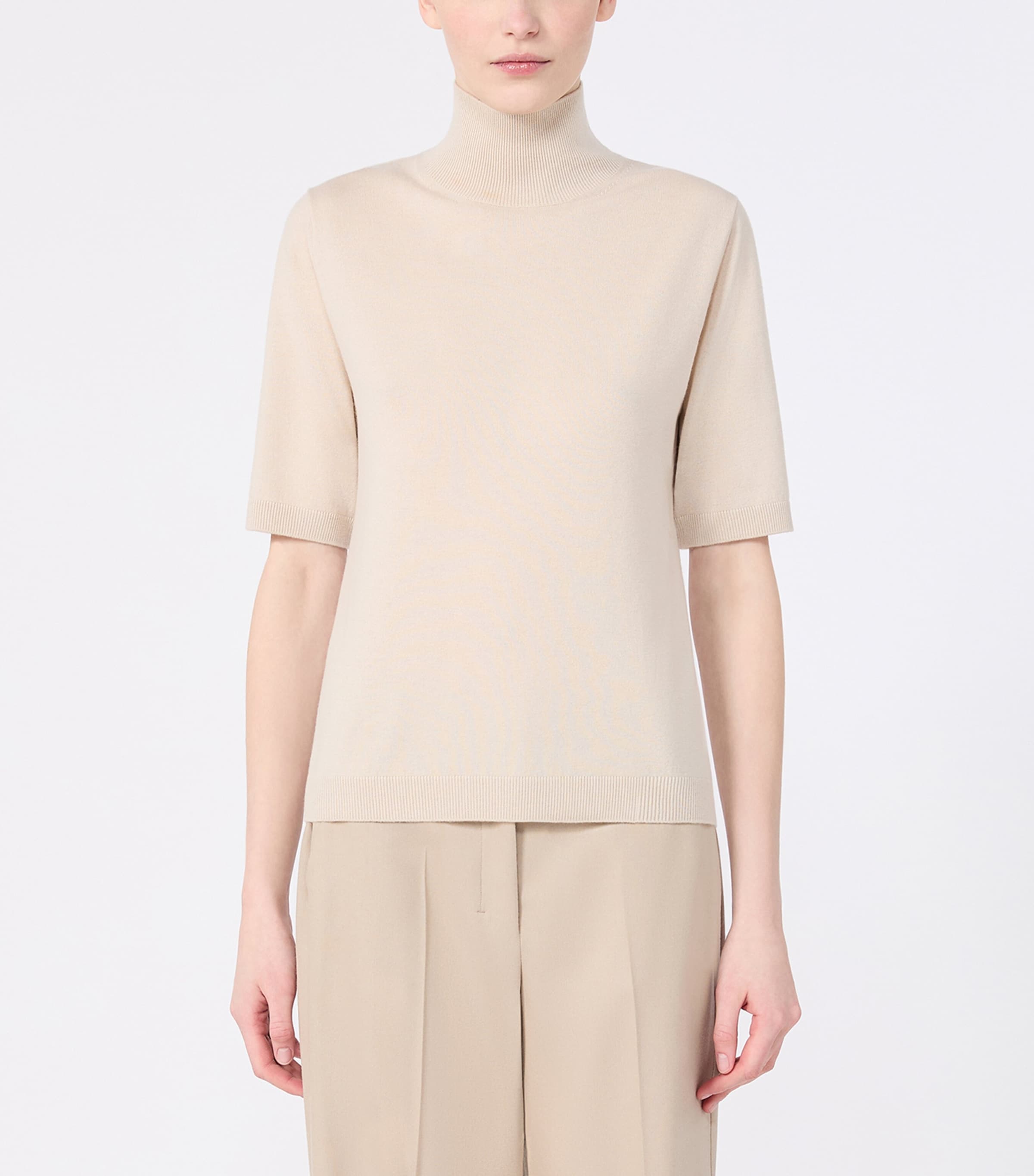 Max Mara Womens Wool Roll-Neck Sweater Albino Image 3