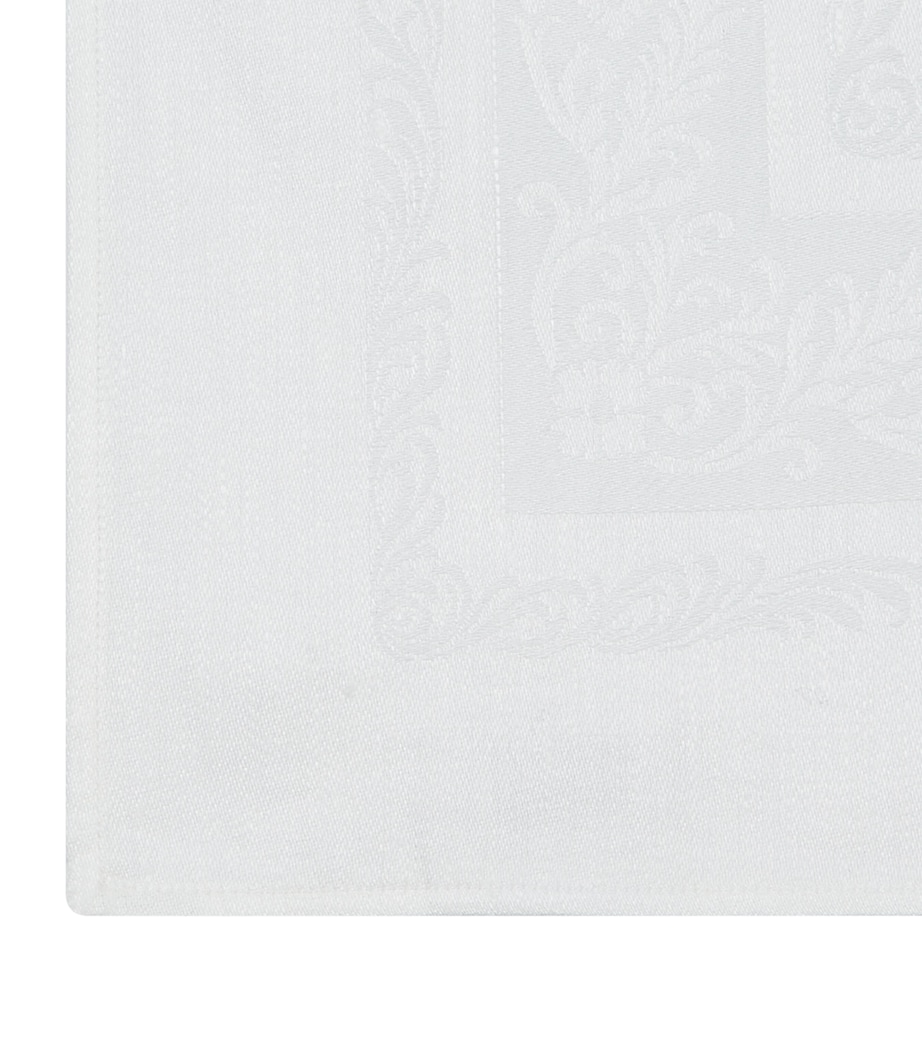 Fine Scroll Napkin (56cm x 56cm) WHITE Image 2