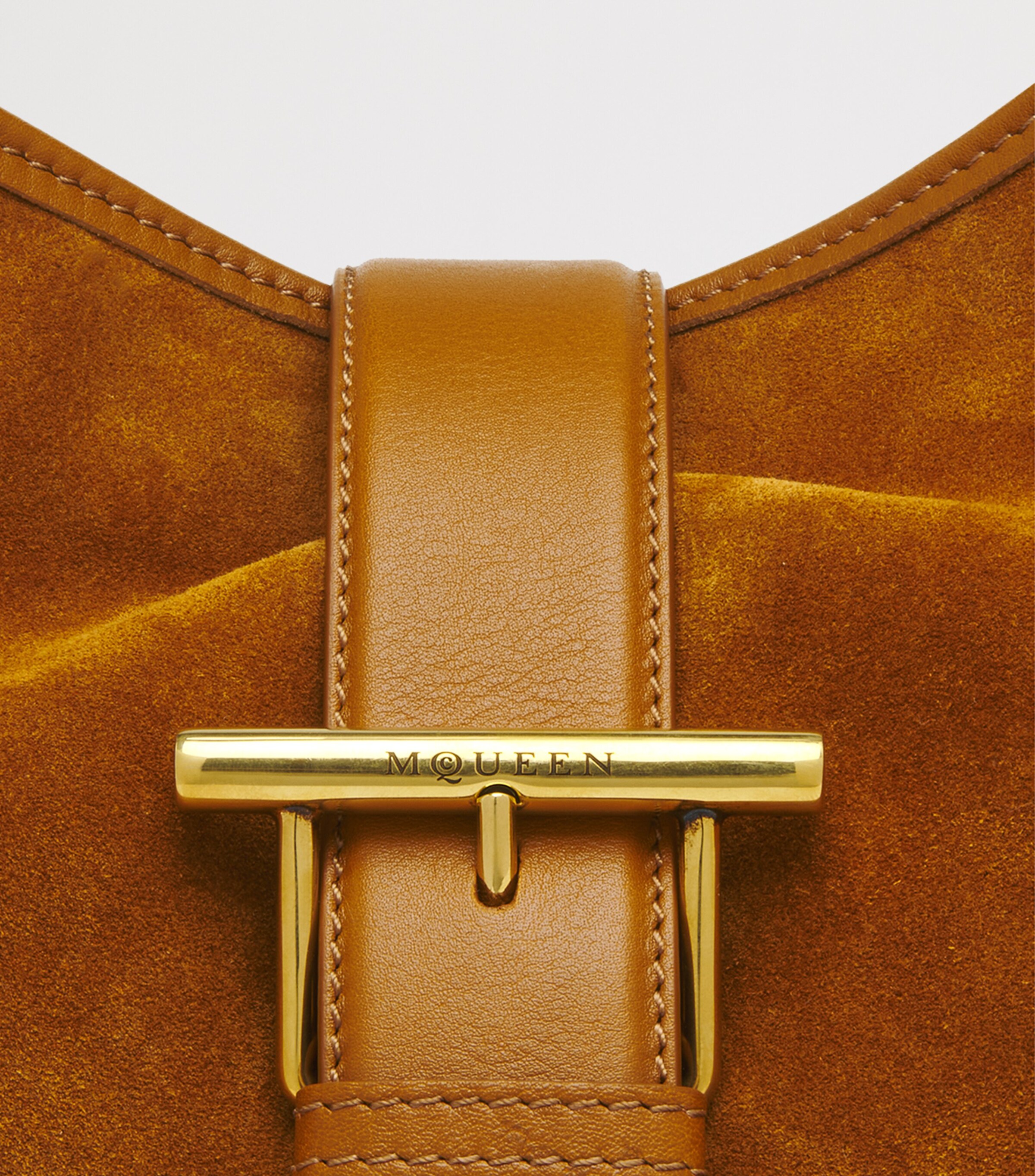 McQueen Suede T-Bar Shoulder Bag Image 6