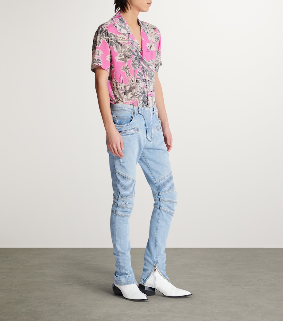 Slim Biker Jeans 6FC BLEU JEAN CLAIR Image 2