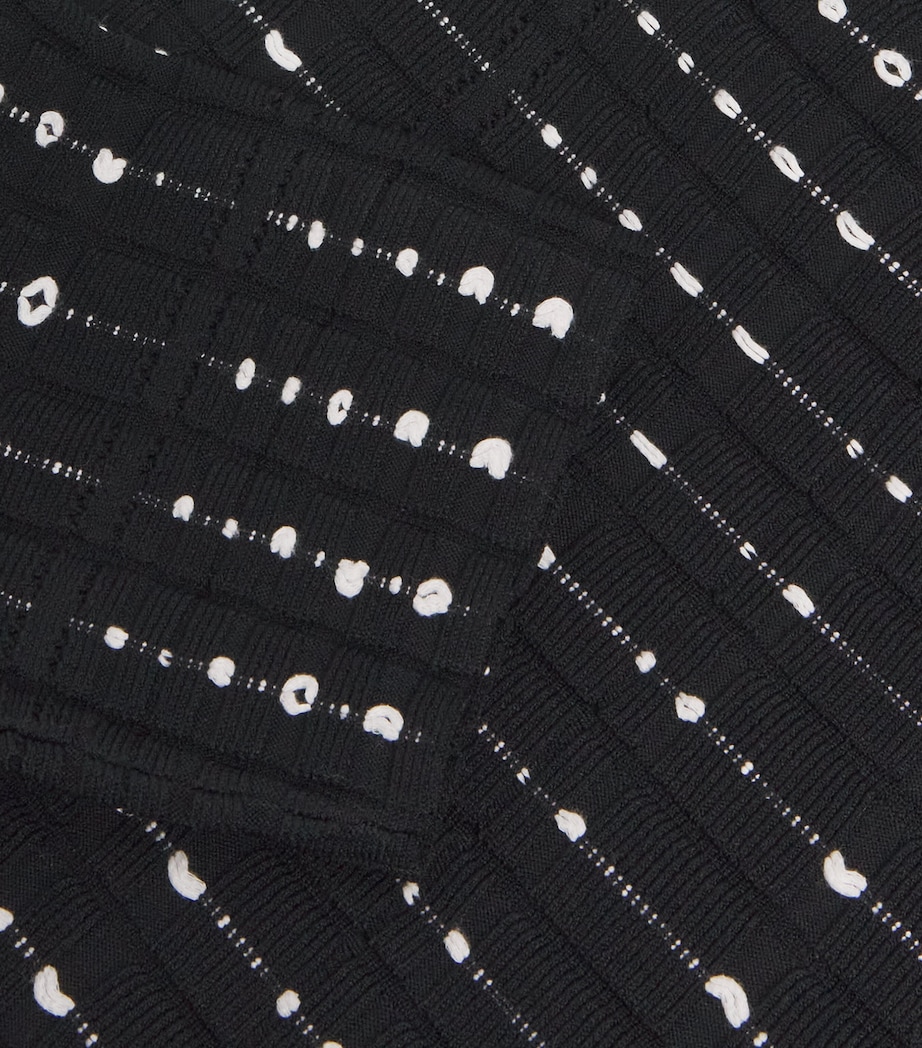 Fragmented Stripes Dress BLACK/IVORY Image 5