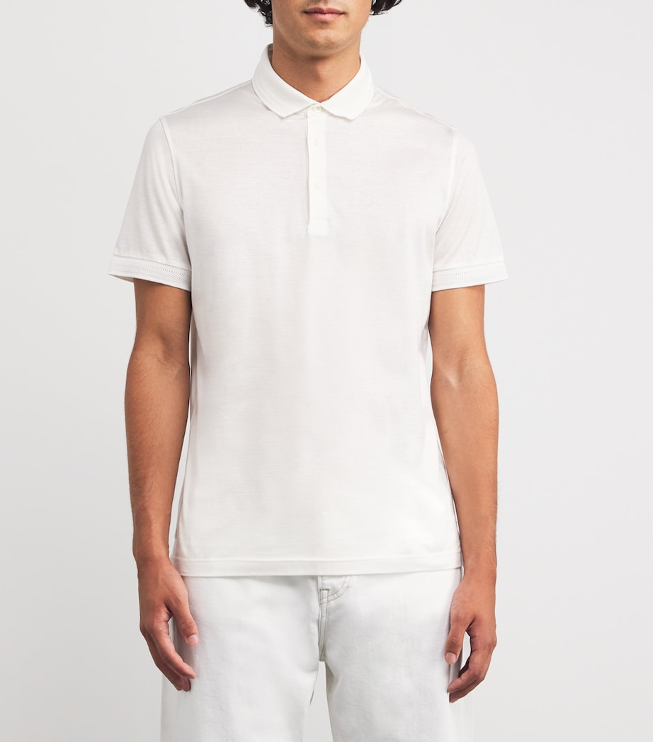 Cotton Jersey Polo Shirt 2W.4 CARTA ZUCCHERO Image 3