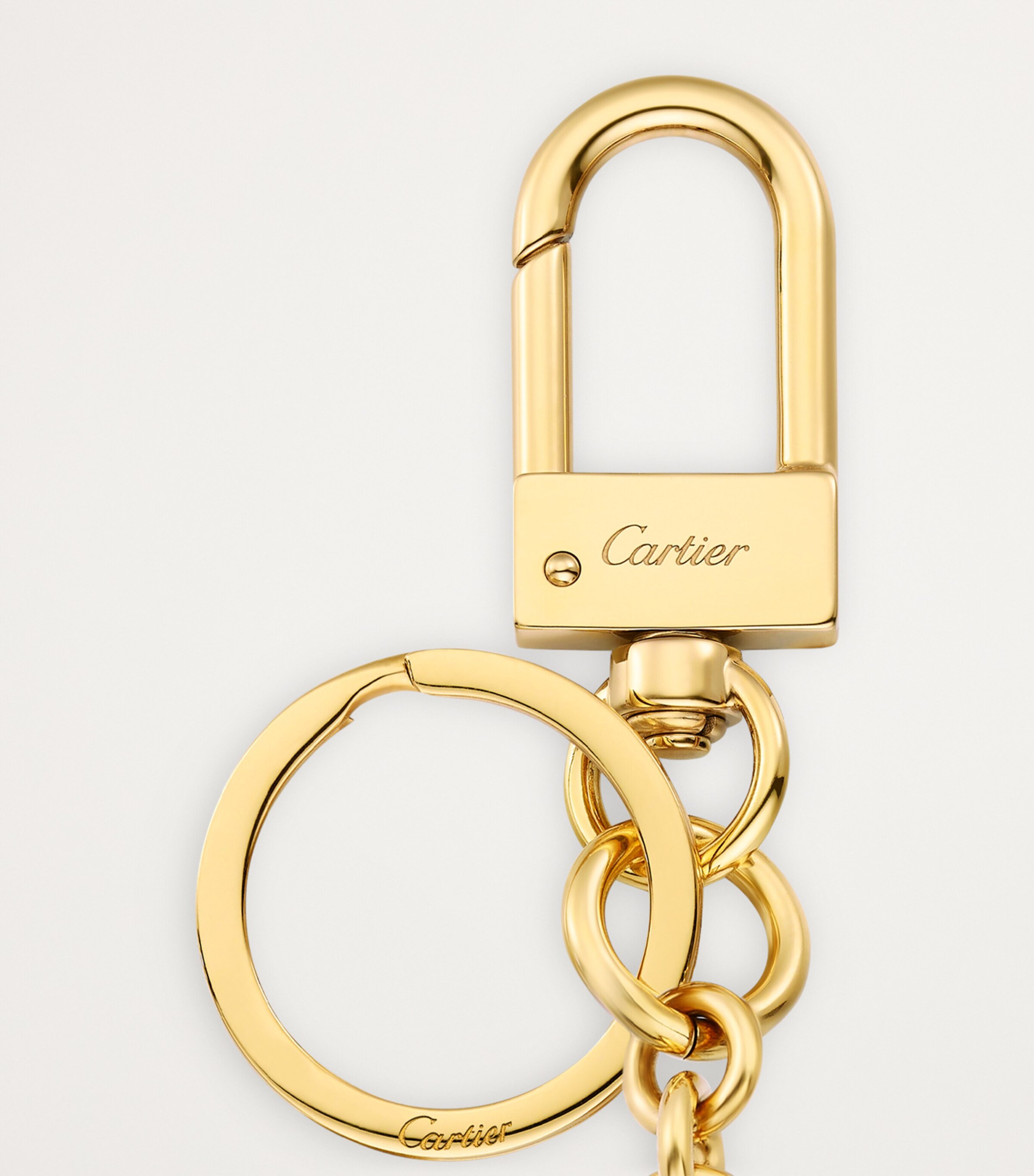 Cartier Burgundy Leather Characters Keyring | Harrods PL
