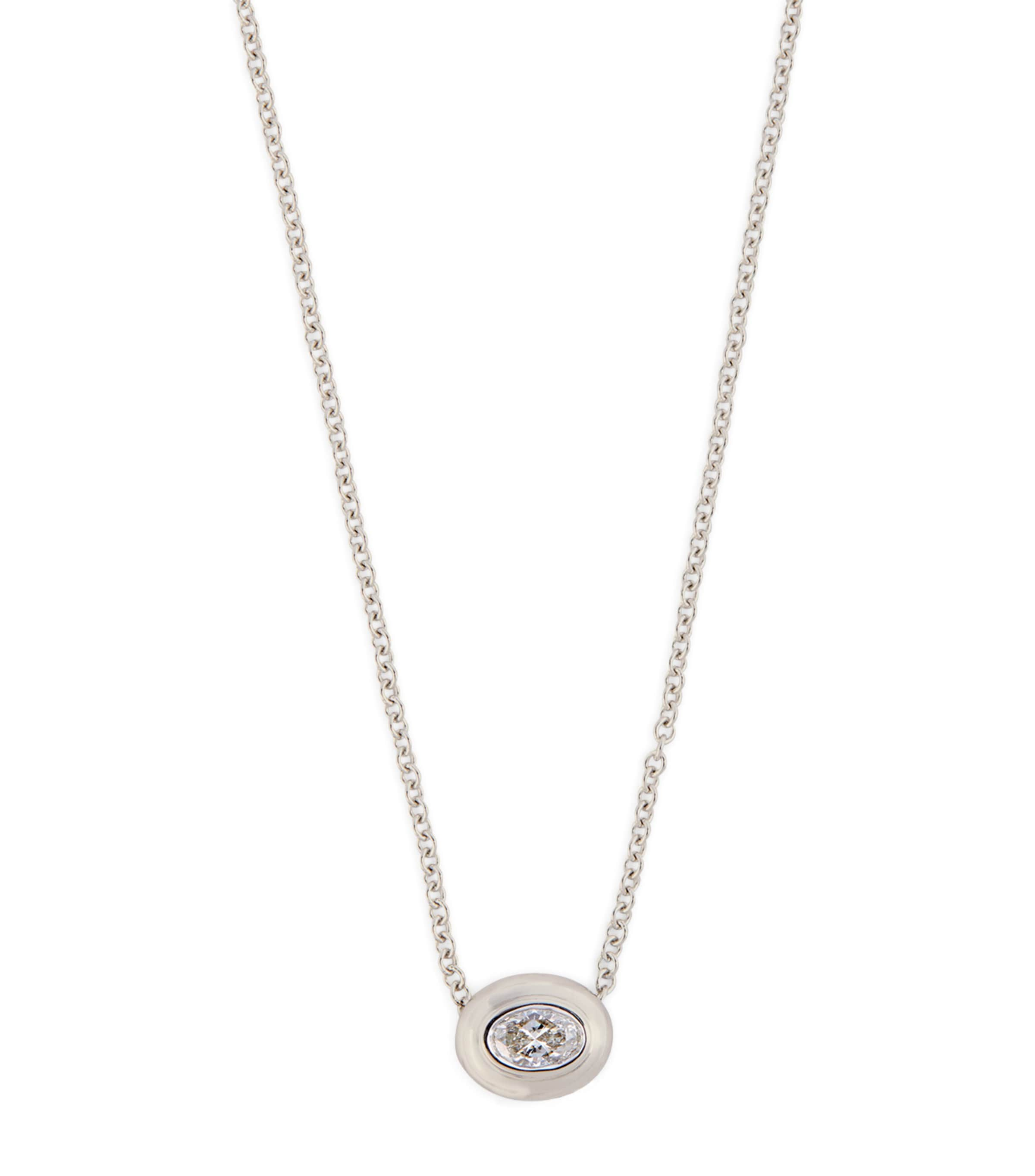 Melissa Kaye White Gold, Diamond And Enamel Lenox Necklace In Gray