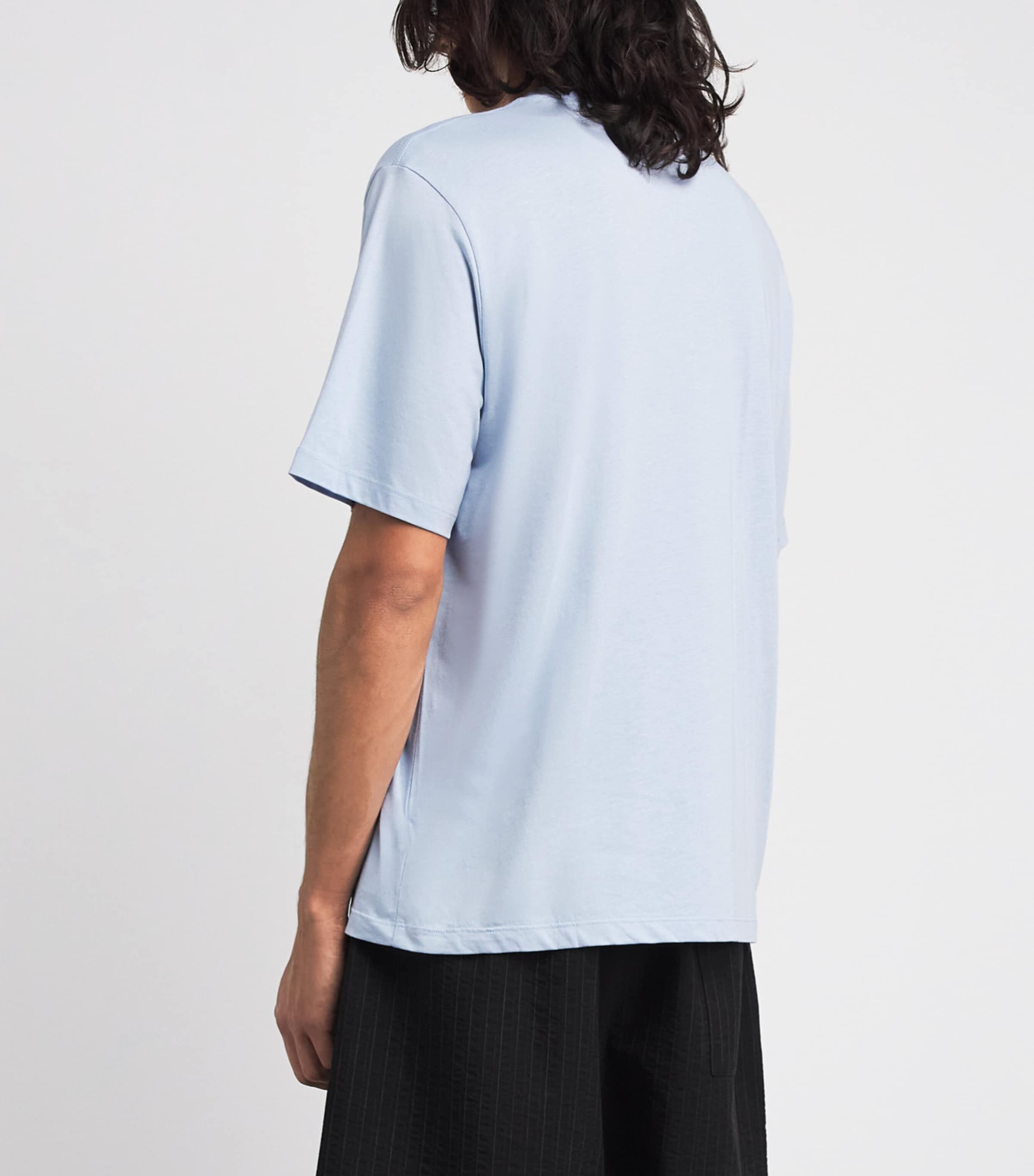 AMIRI Mens Cotton Script T-Shirt Skyline Blue Image 5