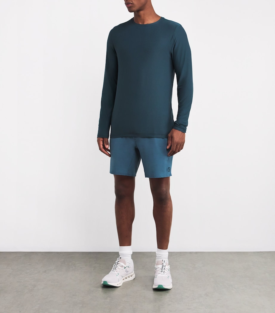 VUORI Mens Strato Tech Long-Sleeve T-Shirt Deep Sea Image 2