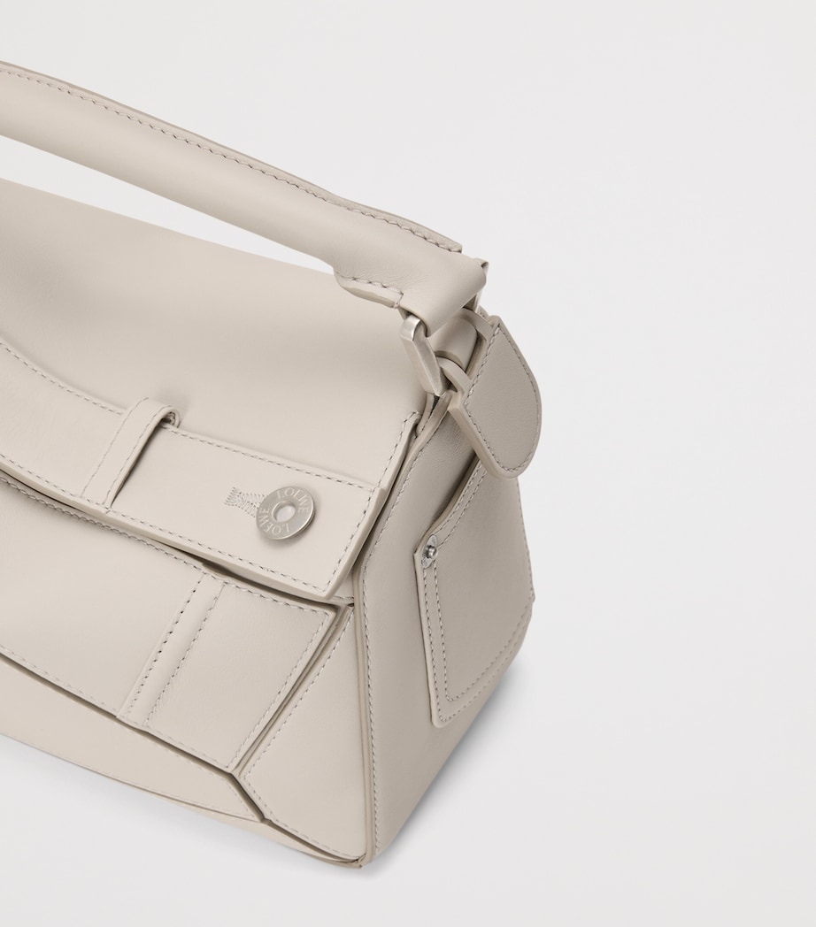 Small Leather Puzzle Panta Top-Handle Bag LIGHT GHOST Image 8