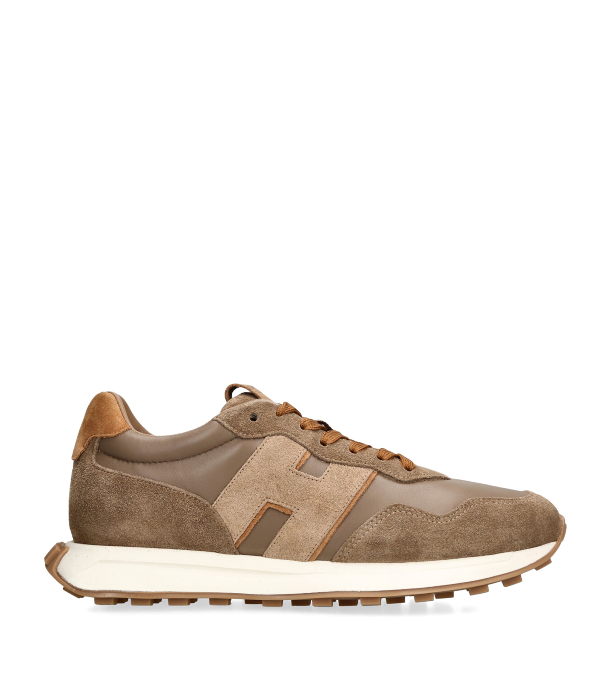 Hogan Suede Allacciato Sneakers Mid Brown Image 1
