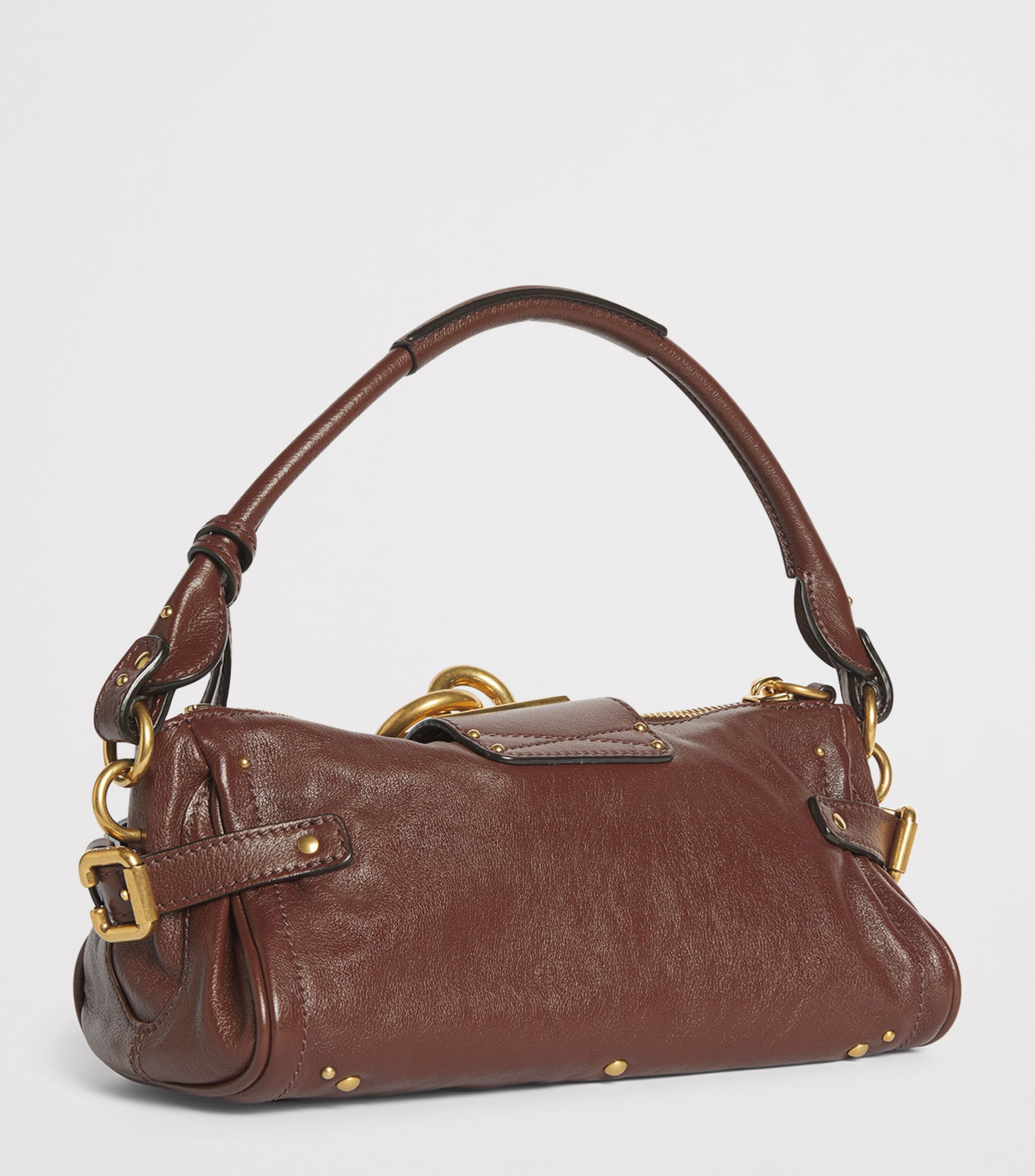 Chloé Small Leather Paddington Top-Handle Bag Crafty Browm Image 2